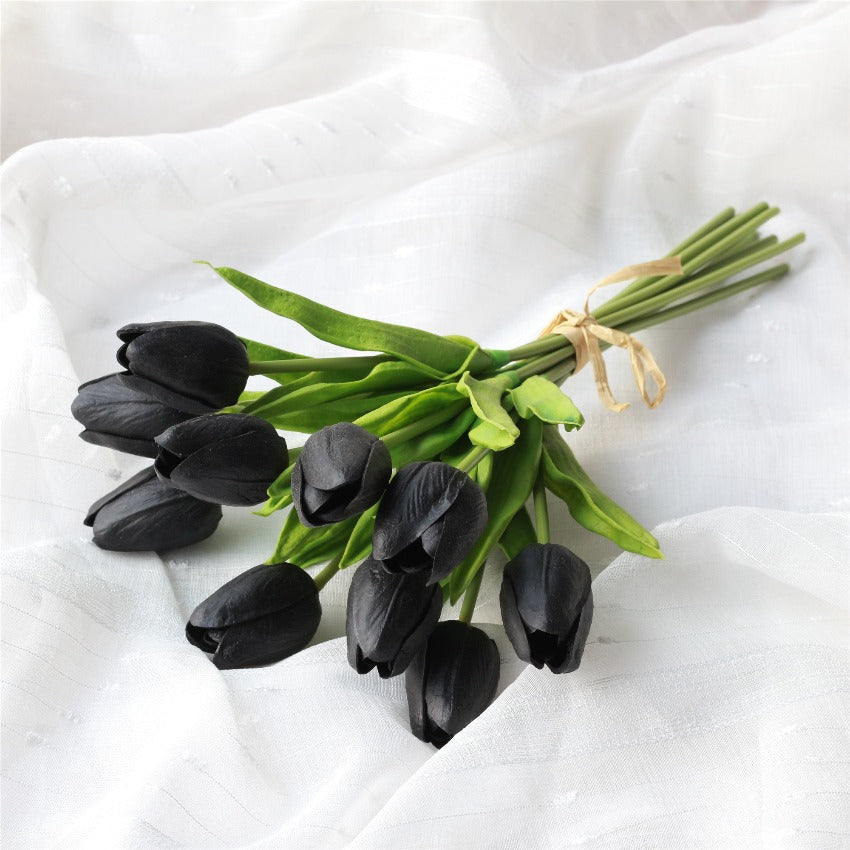 Black Tulip Flowers Artificial Wedding Flowers