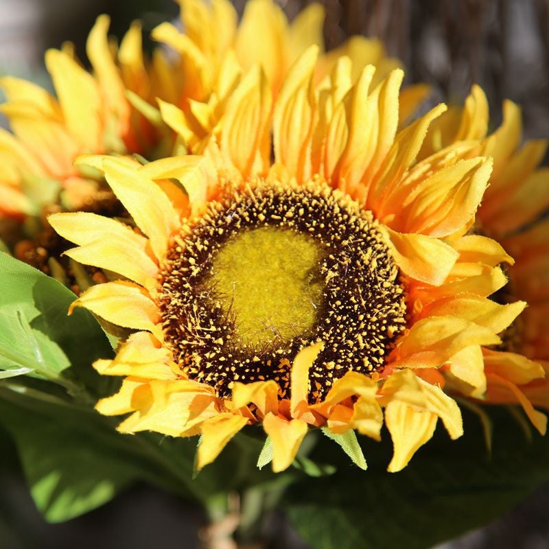 Artificial Sunflower Bouquet for Fall Wedding Bouquet Home Decoration