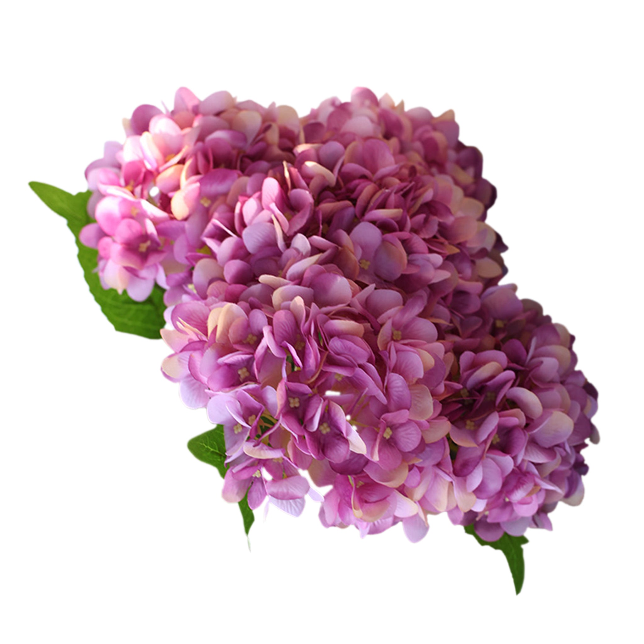 Fake Hydrangea Bush White Blue Teal Spa