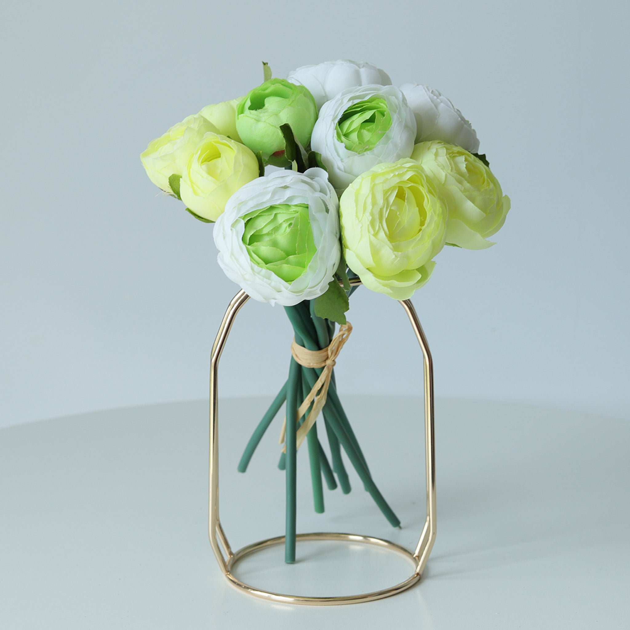 Small Silk Peony Ranunculus Flower Bouquet