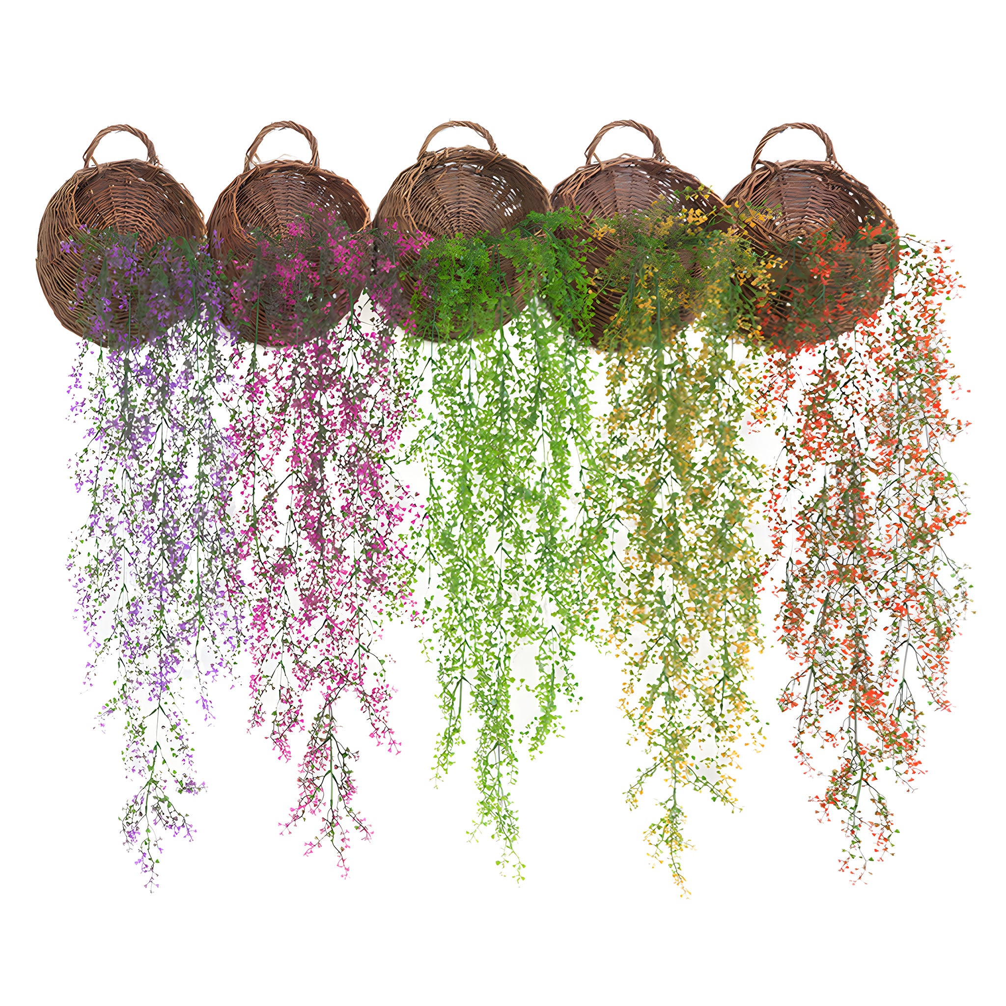 Plastic Hanging Plant Leaf Vines for Outdoor