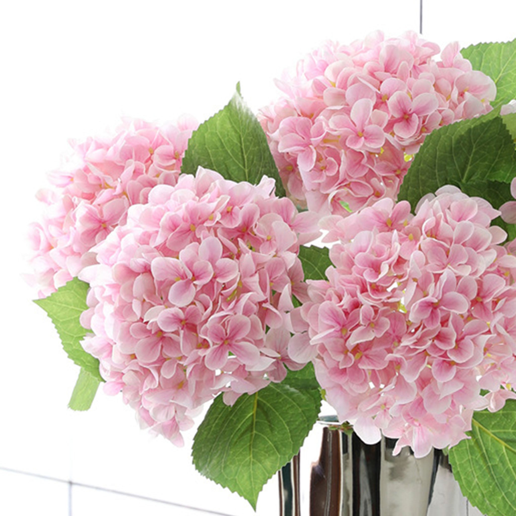 Realistic Fake Hydrangea Flowers 18"