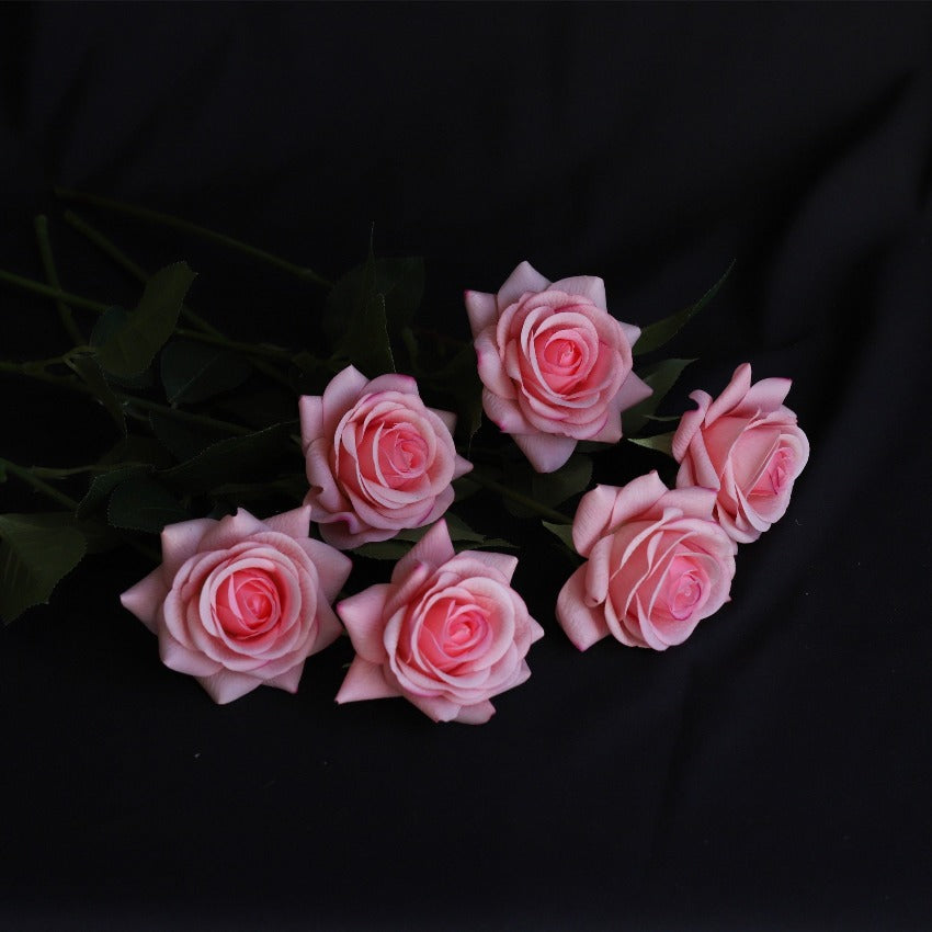 Realistic Fake Flowers Real Touch Roses 10pcs