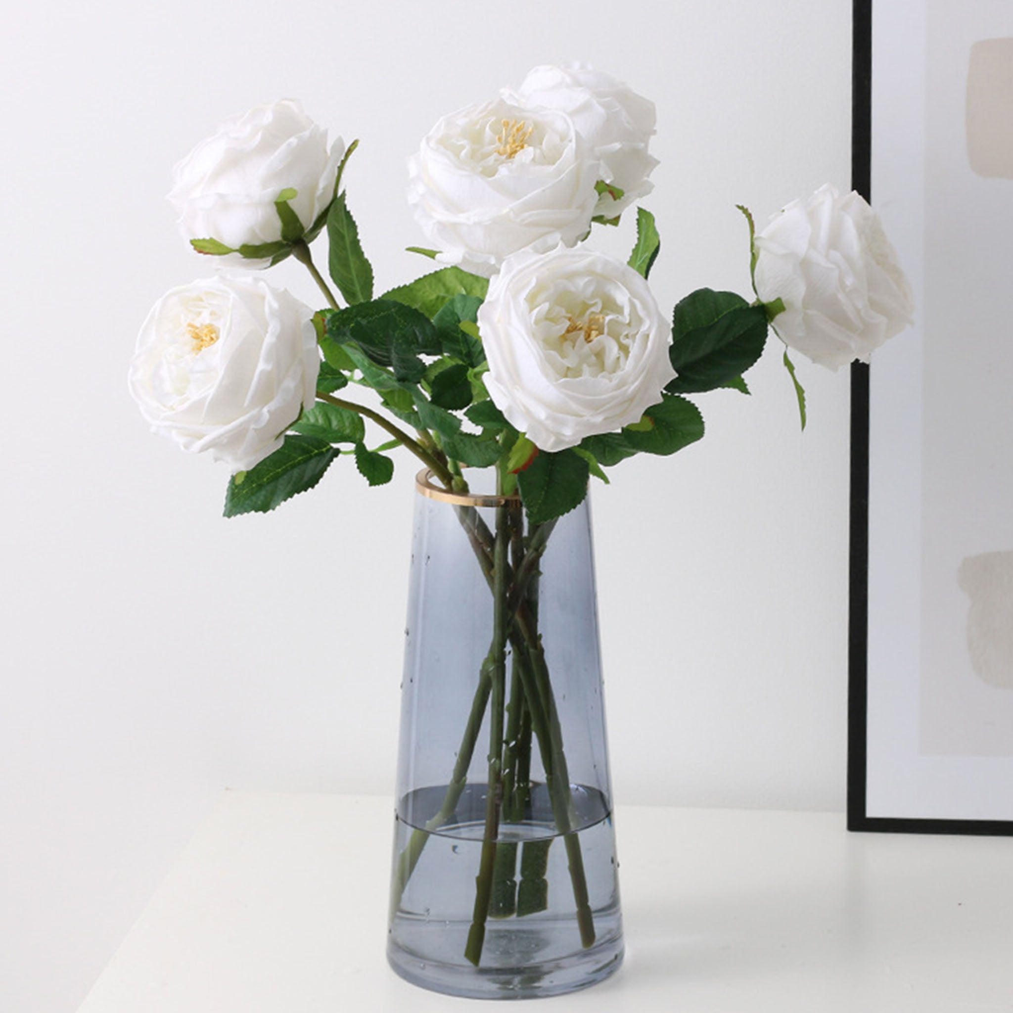 Austin Cabbage Roses Real Touch Flowers