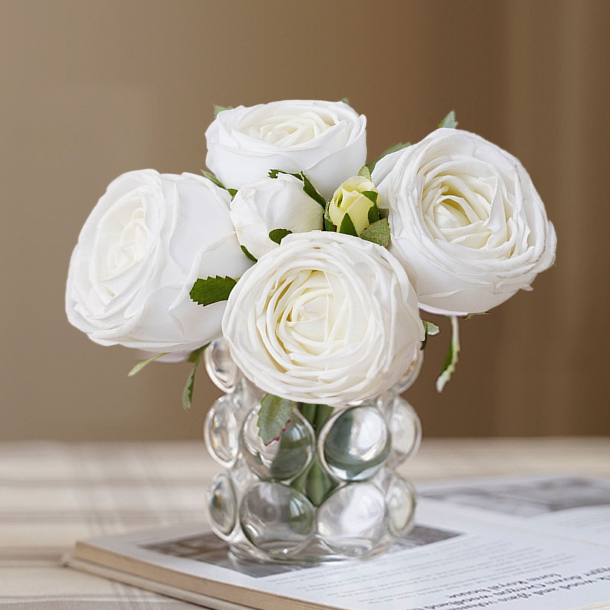 Realisic Fake Flowers Real Touch Rose Bouquet