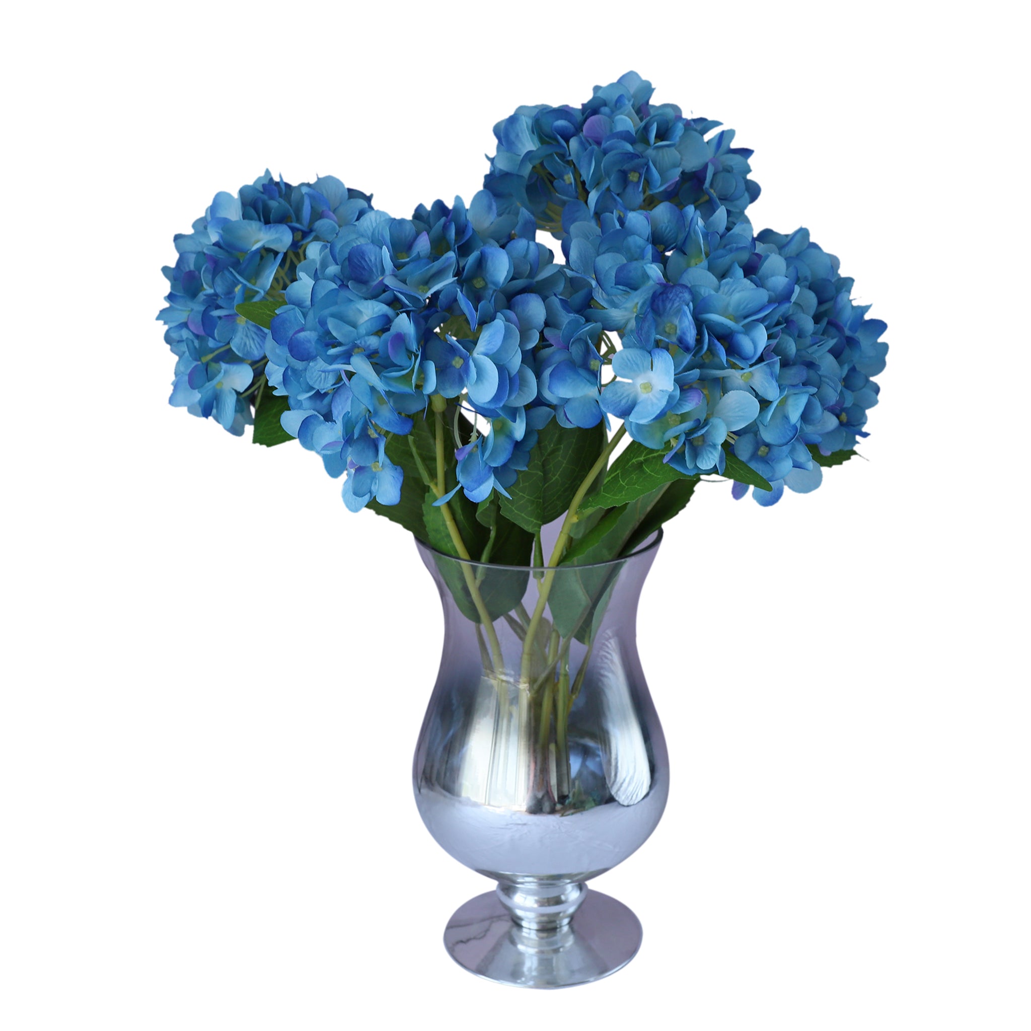 Artificial Blue Hydrangea Bush Large