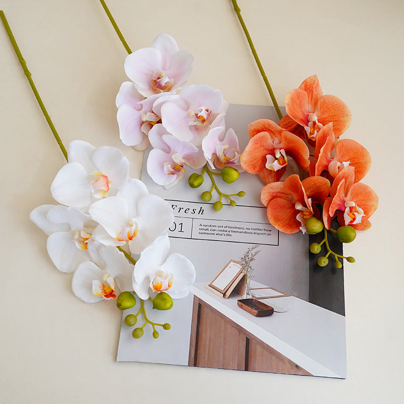 Small Artificial Orchid Flower Stem 18 inch
