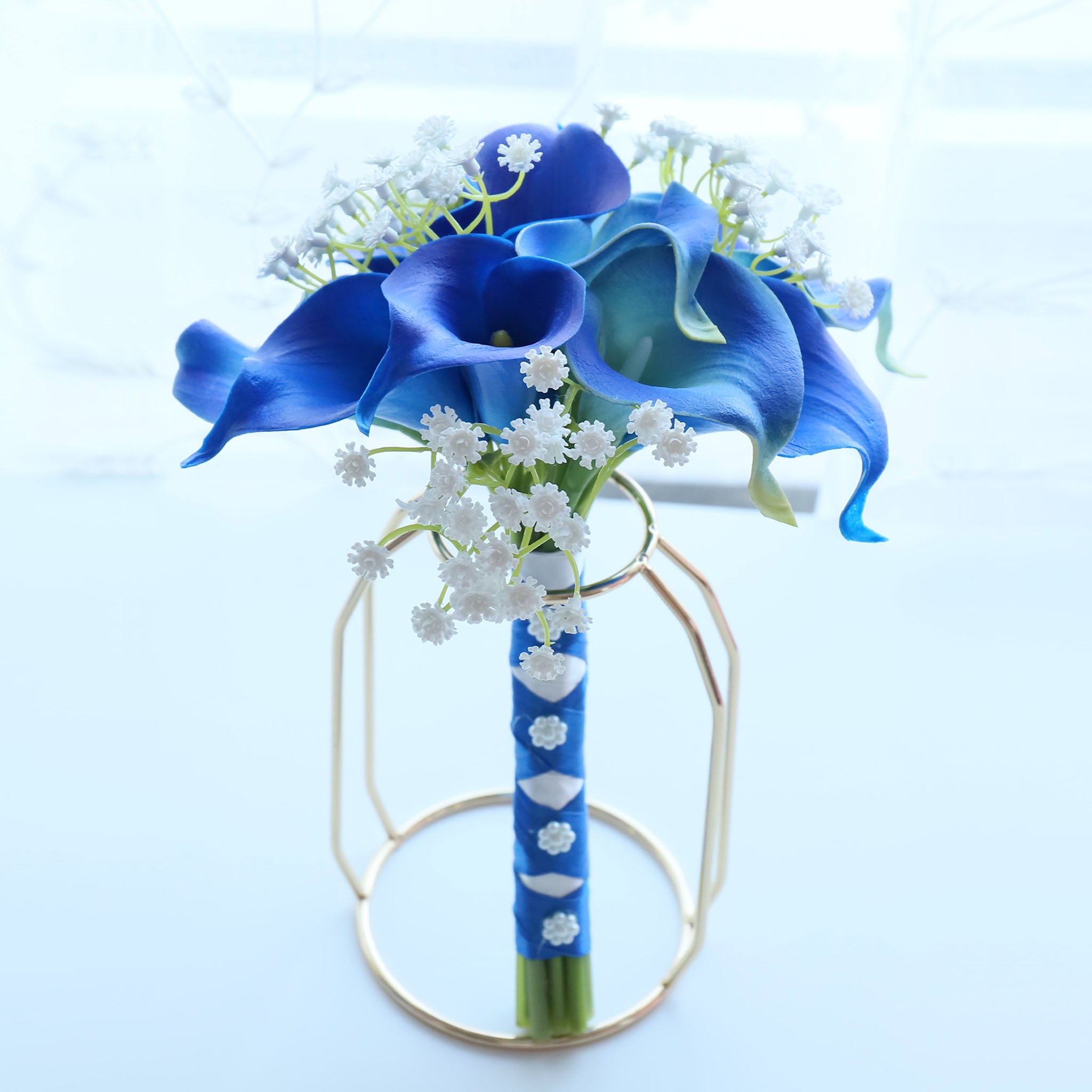 Royal Blue Wedding Bouquets Set