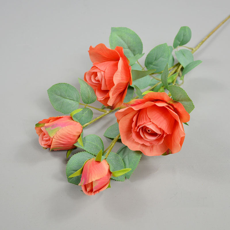 Artificial Rose Flowers Spray Roses Decor