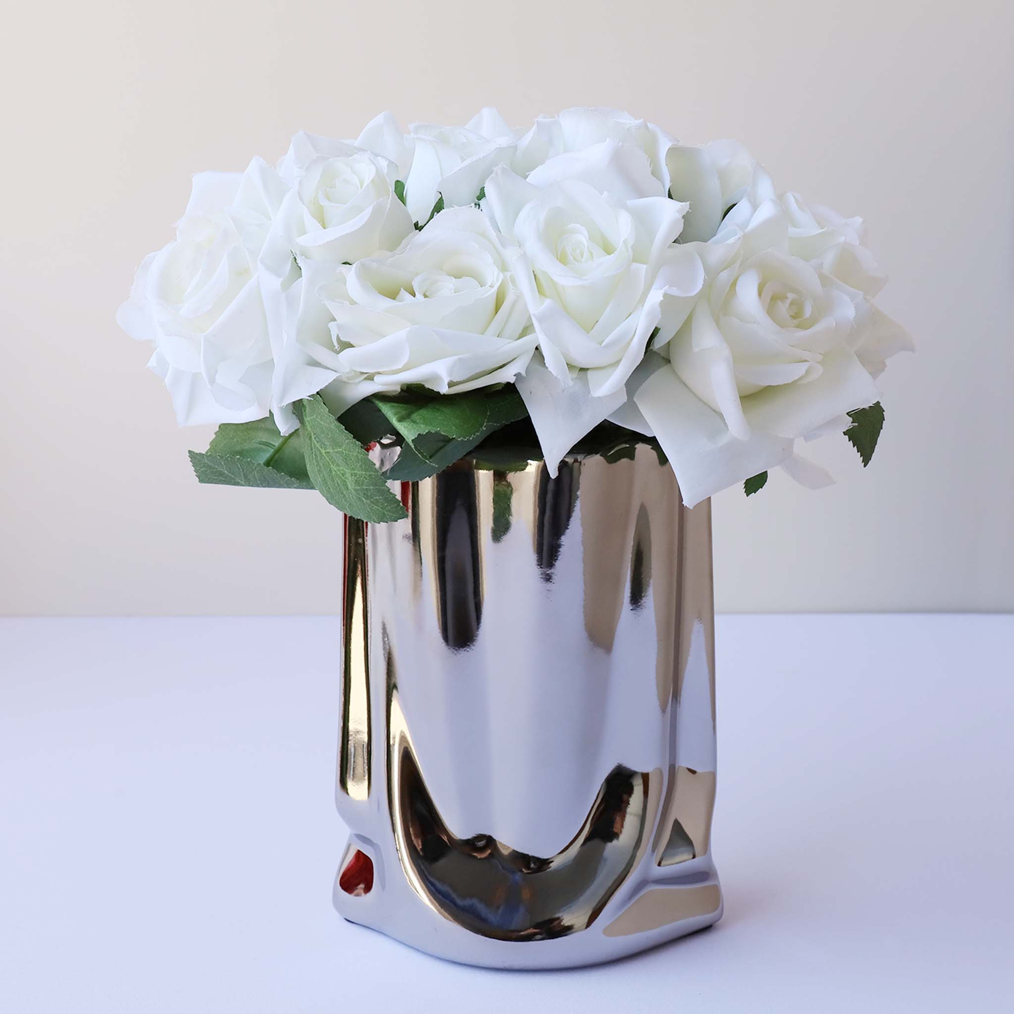 Small Flower Bunch Silk Rose Bouquet for DIY Crafts