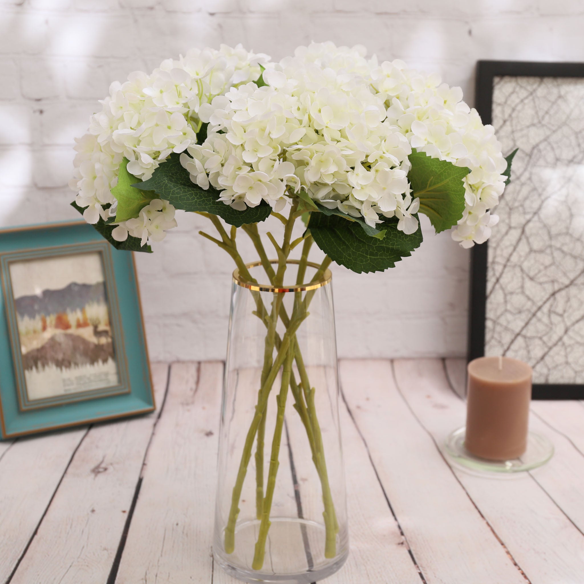 Artificial Hydrangea Silk Flowers for Wedding Arrangement