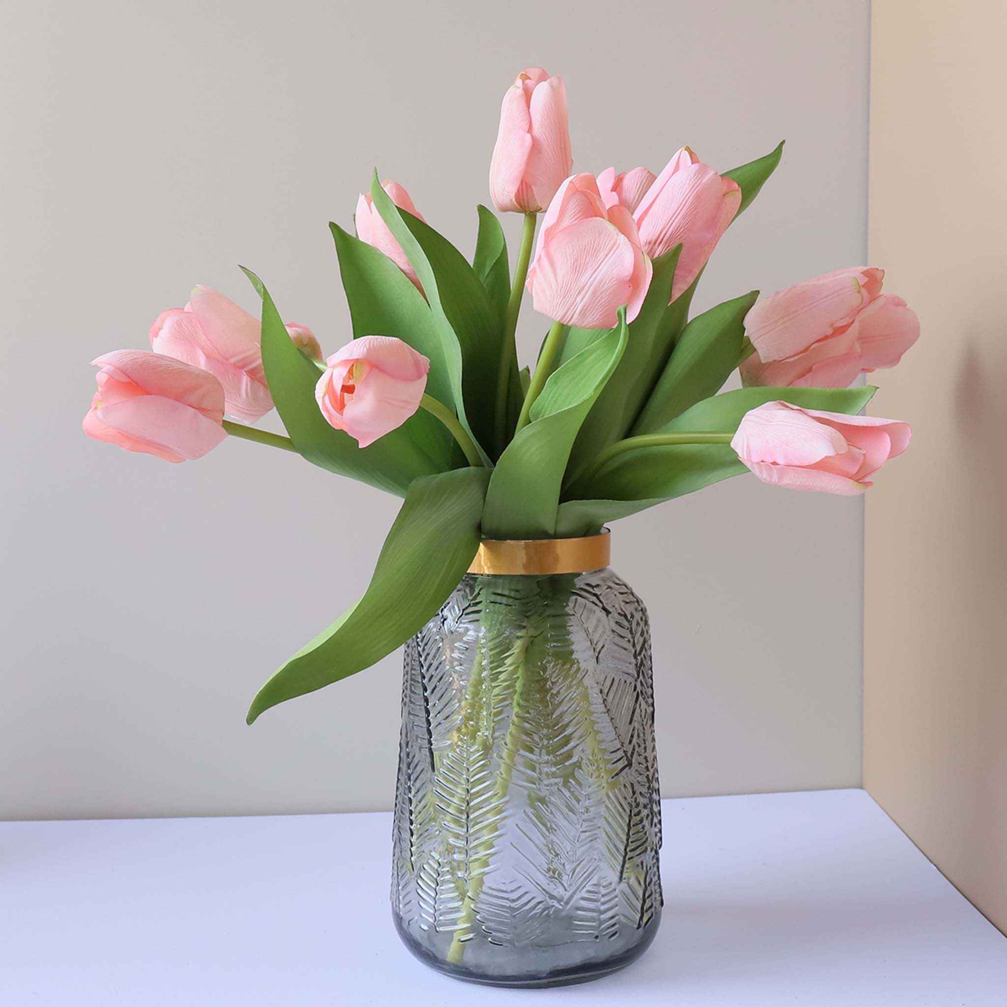 Real Touch Tulips Silk Flowers for Home Decor