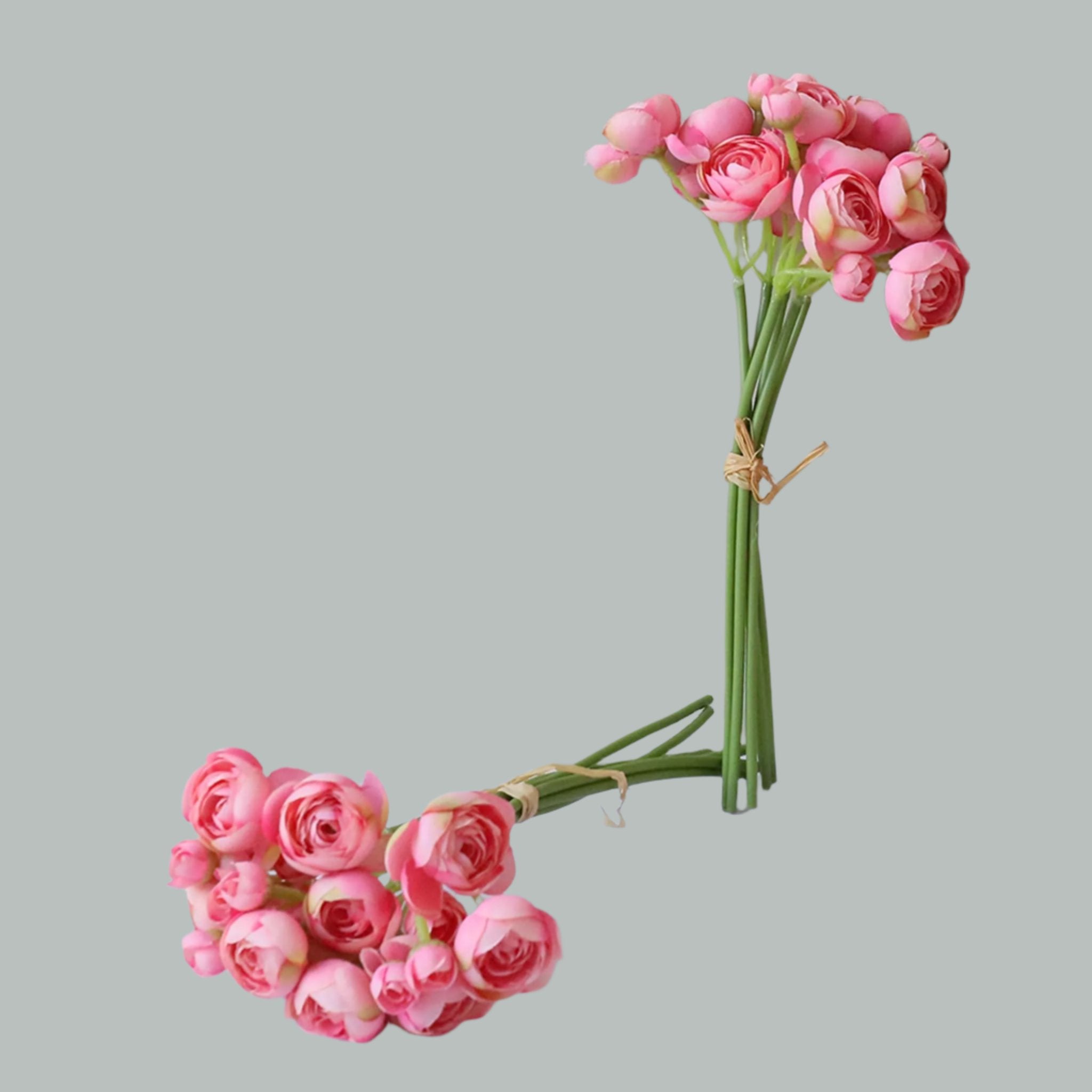 Small Peony Silk Ranunculus Flower Bundle