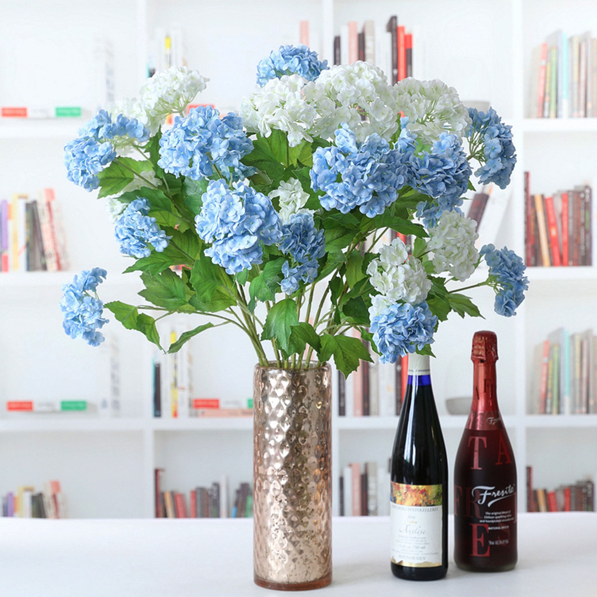 Artificial Snowball Hydrangea Branch 26"