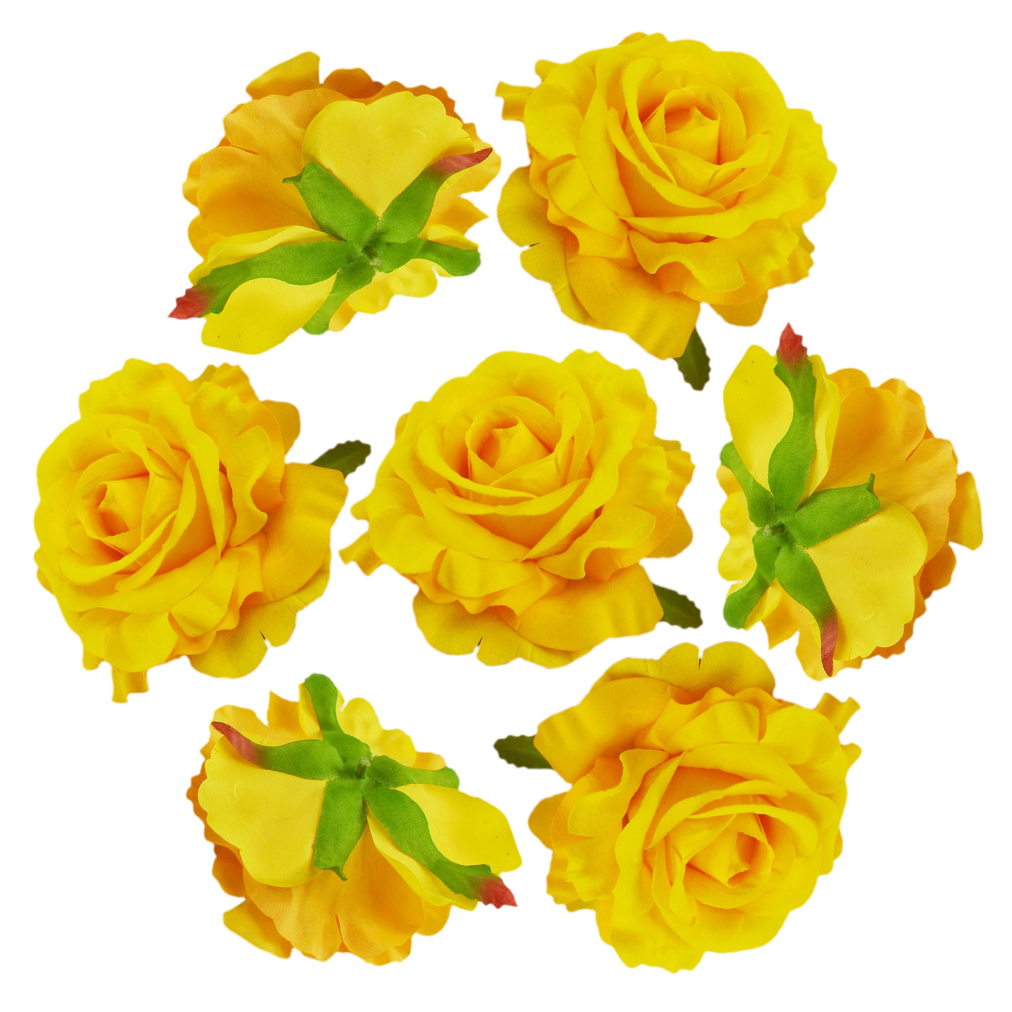 Big Rose Heads Artificial Silk Flowers