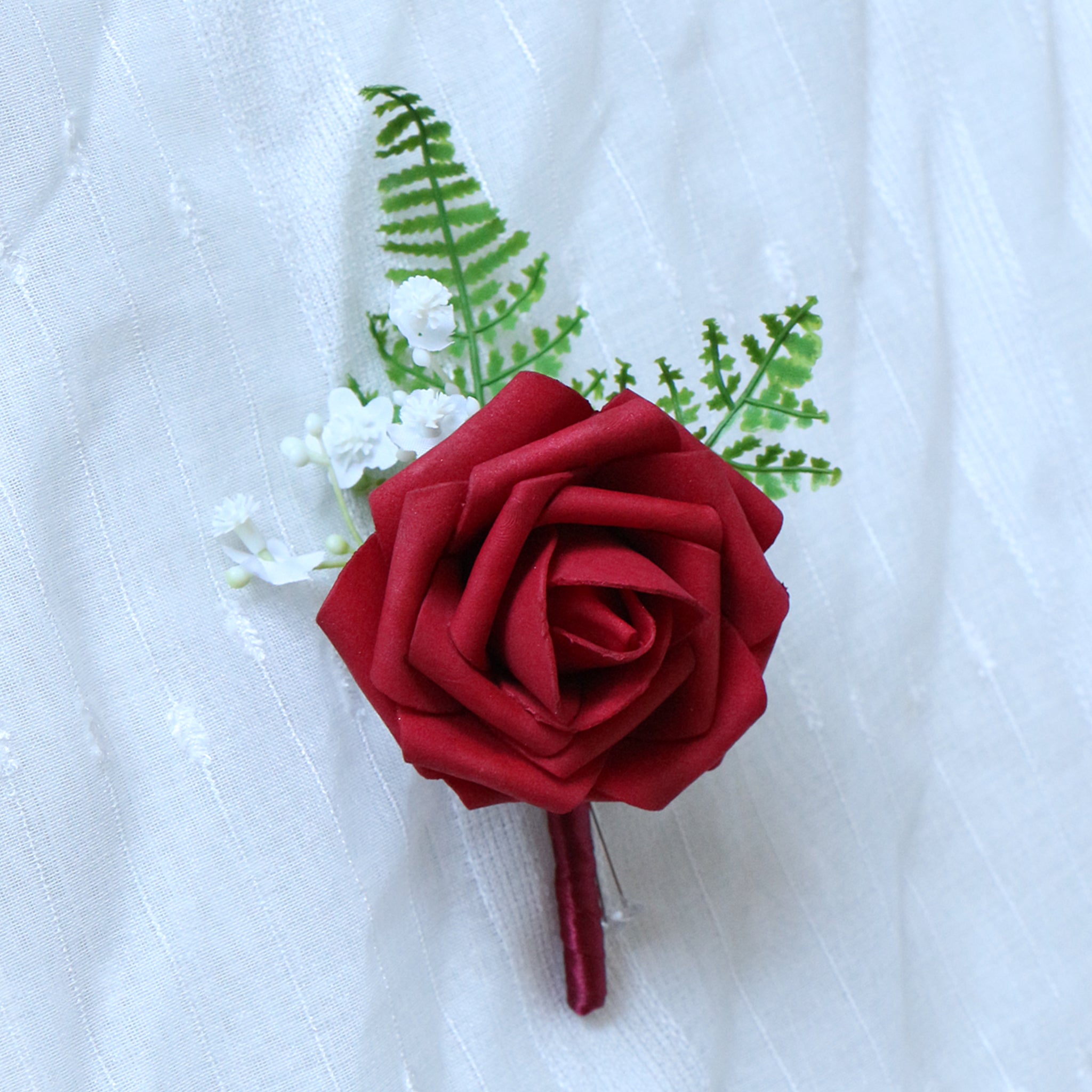 Dark Red White Black Roses Artificial Flower Bouquet