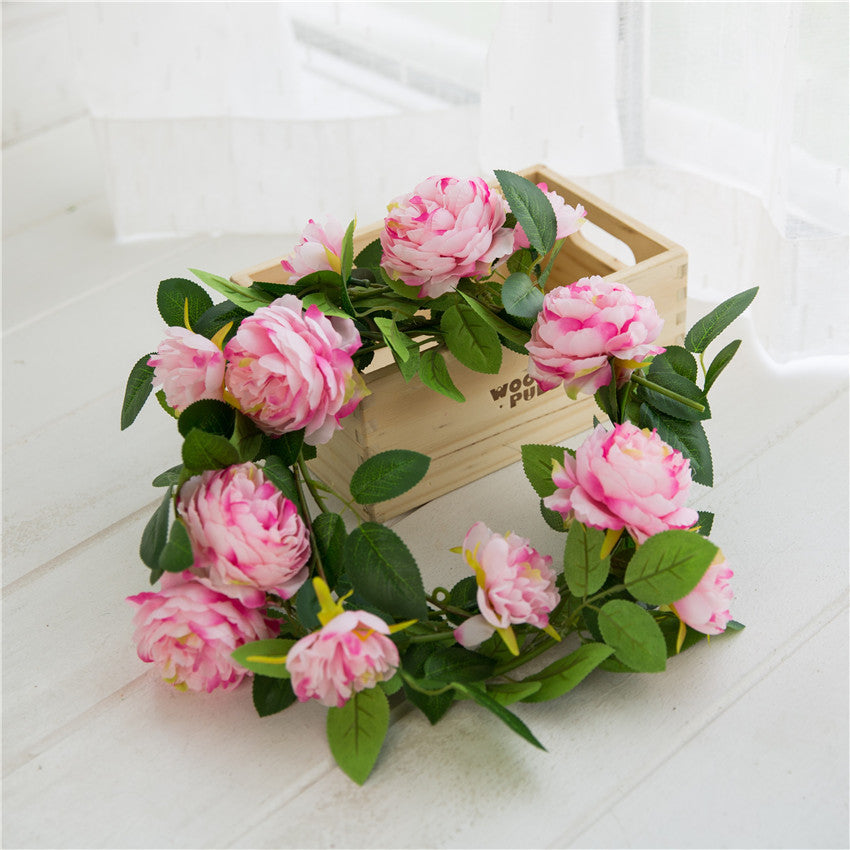 Hanging Flower Vines Silk Peony Flower Garland