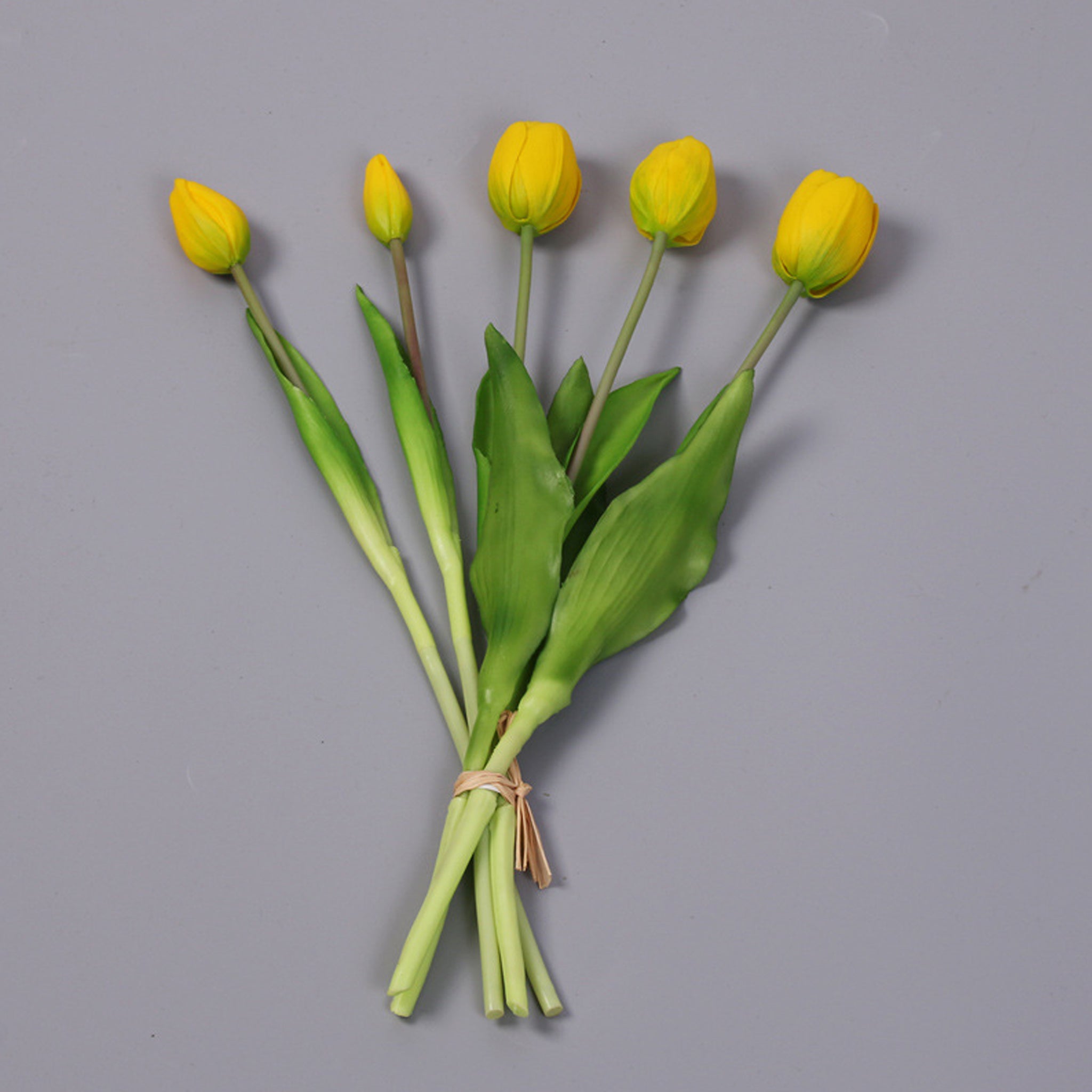 Artificial Latex Tulip Bouquet Real Touch Flowers 16"