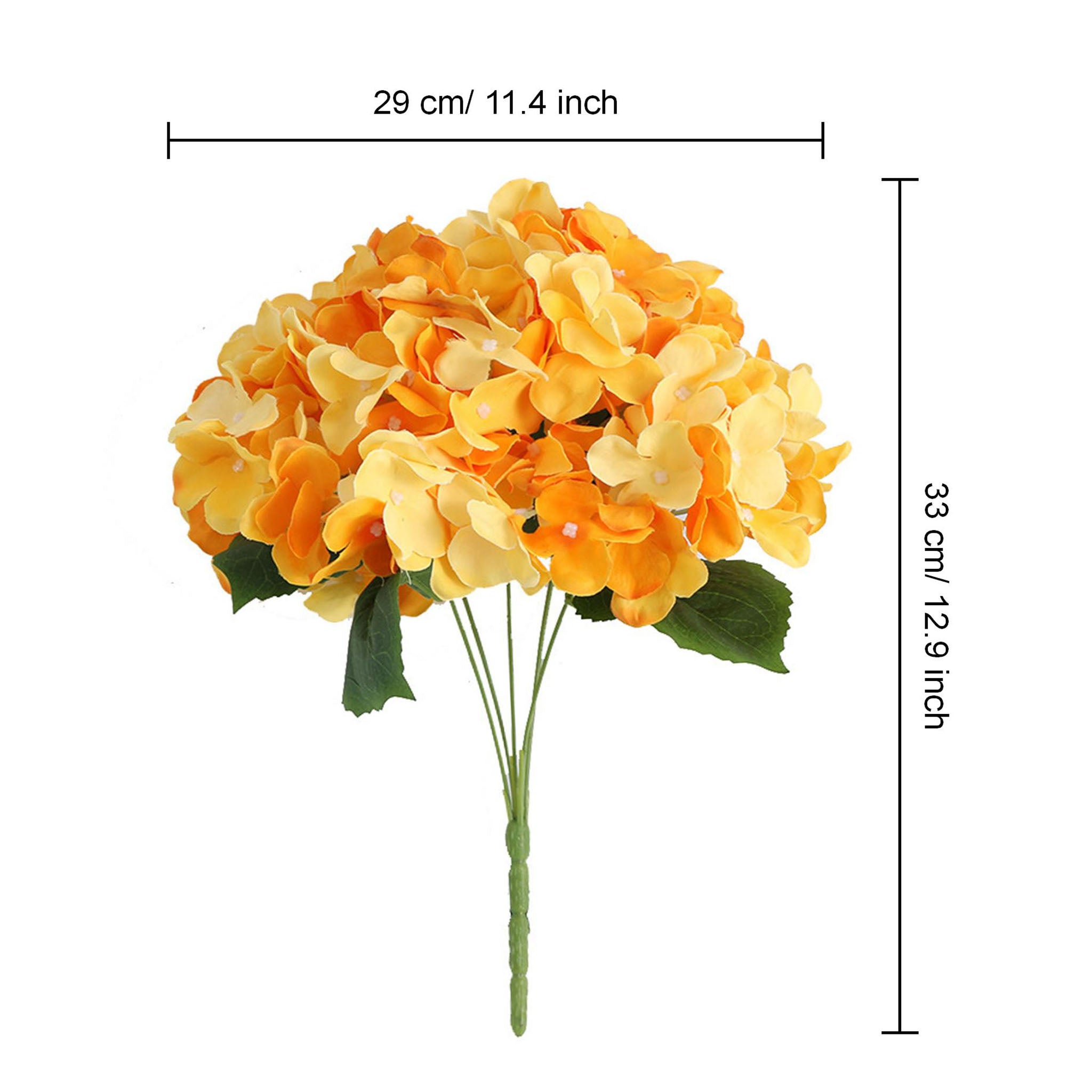 Small Artificial Hydrangea Bunch Blue White Pink Yellow