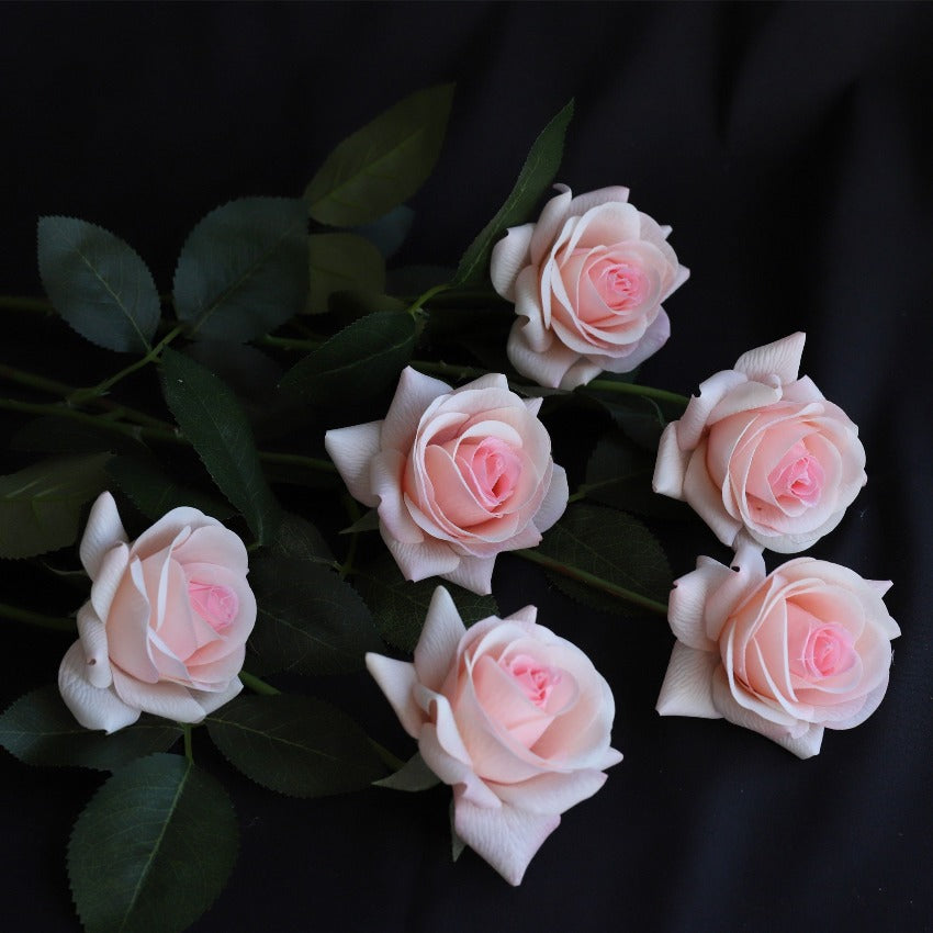 Realistic Fake Flowers Real Touch Roses 10pcs