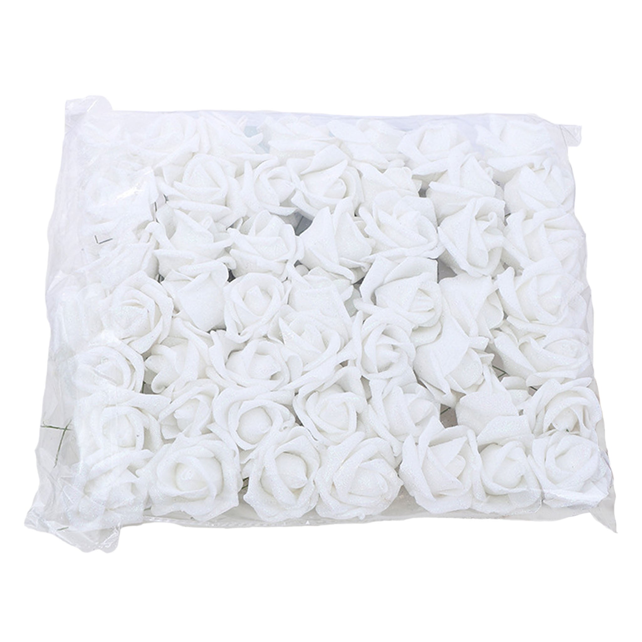Glitter Flowers Fake Roses 50 Gold Silver Pink Purple
