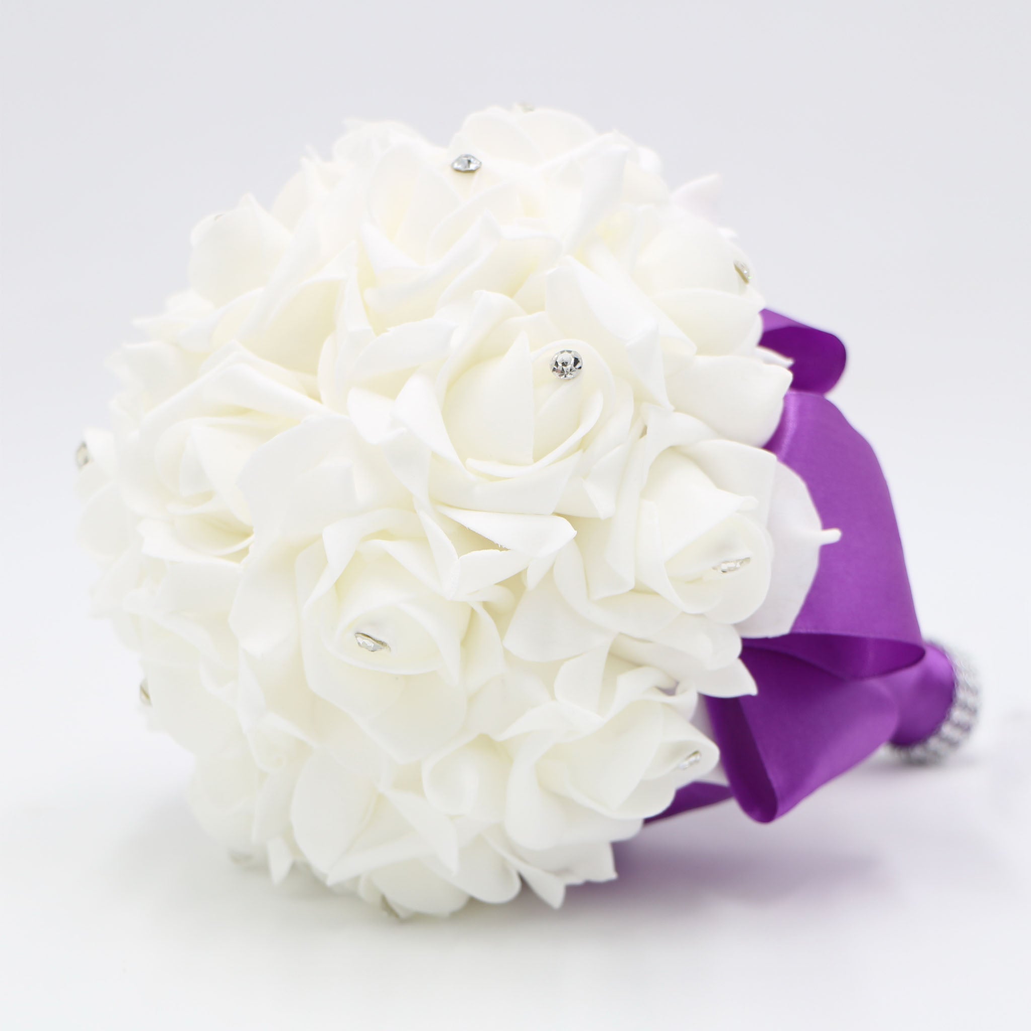 Small Bouquet for Bridesmaids Flower Girl Artificial White Flower Bouquet