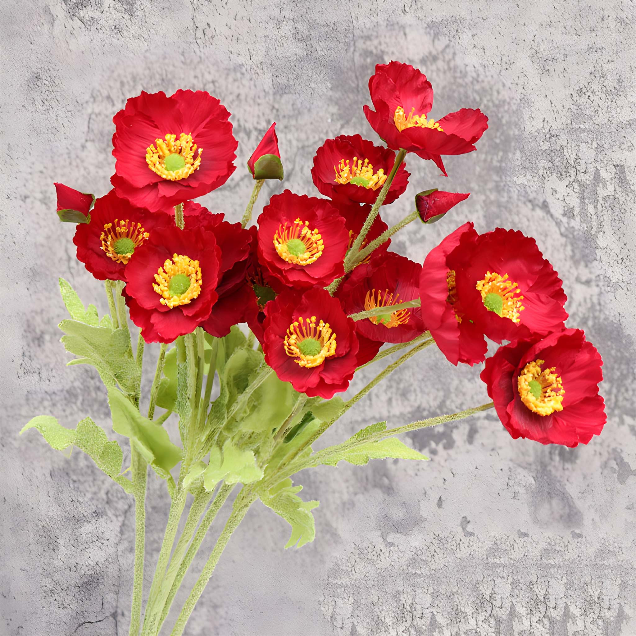 Artificial Poppy Flowers Silk Spray Poppies