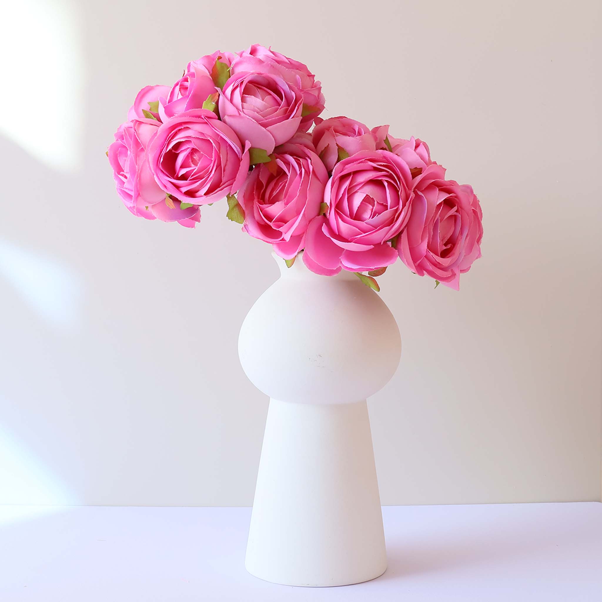 Silk Tea Roses Small Peony Wedding Flowers Bouquet