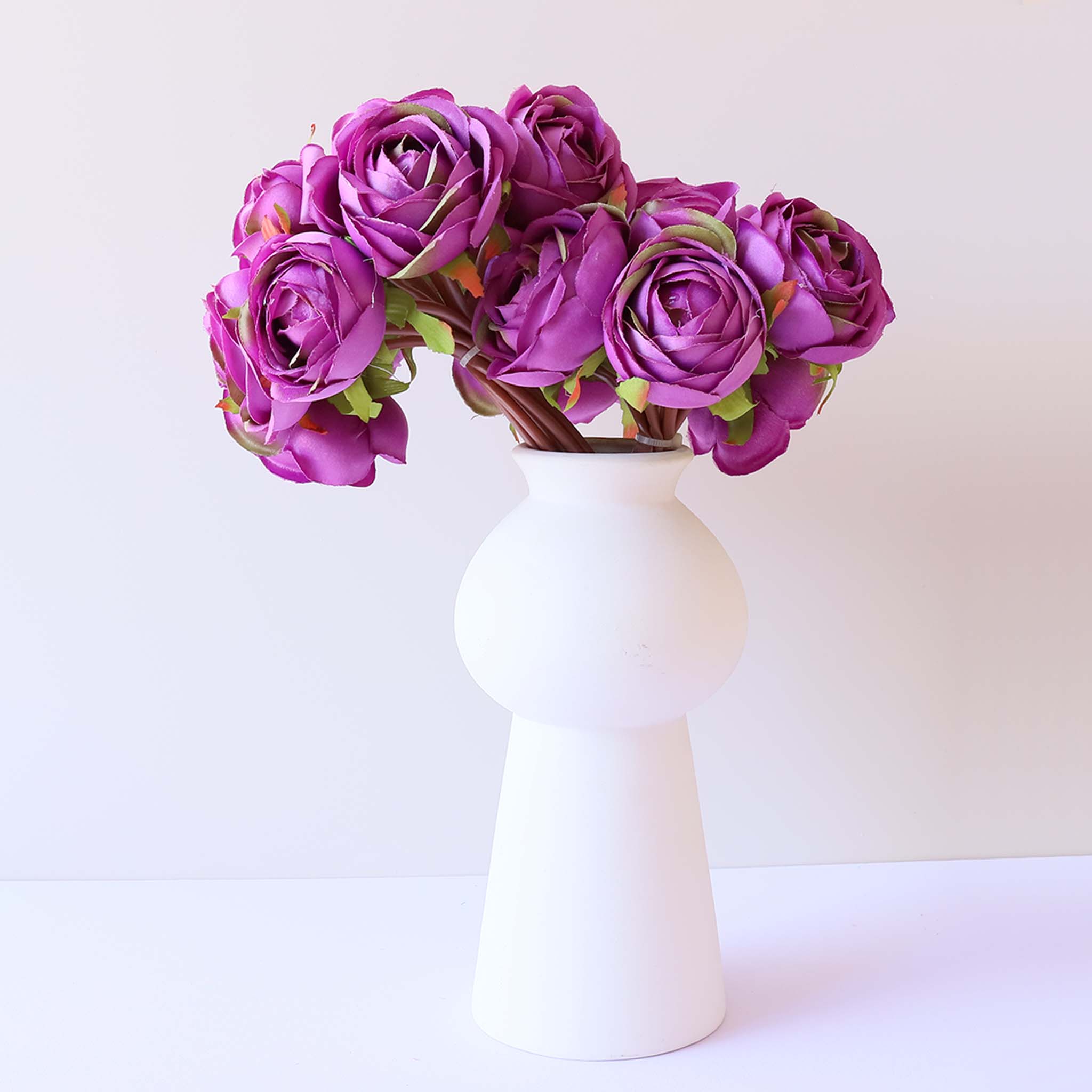Silk Tea Roses Small Peony Wedding Flowers Bouquet