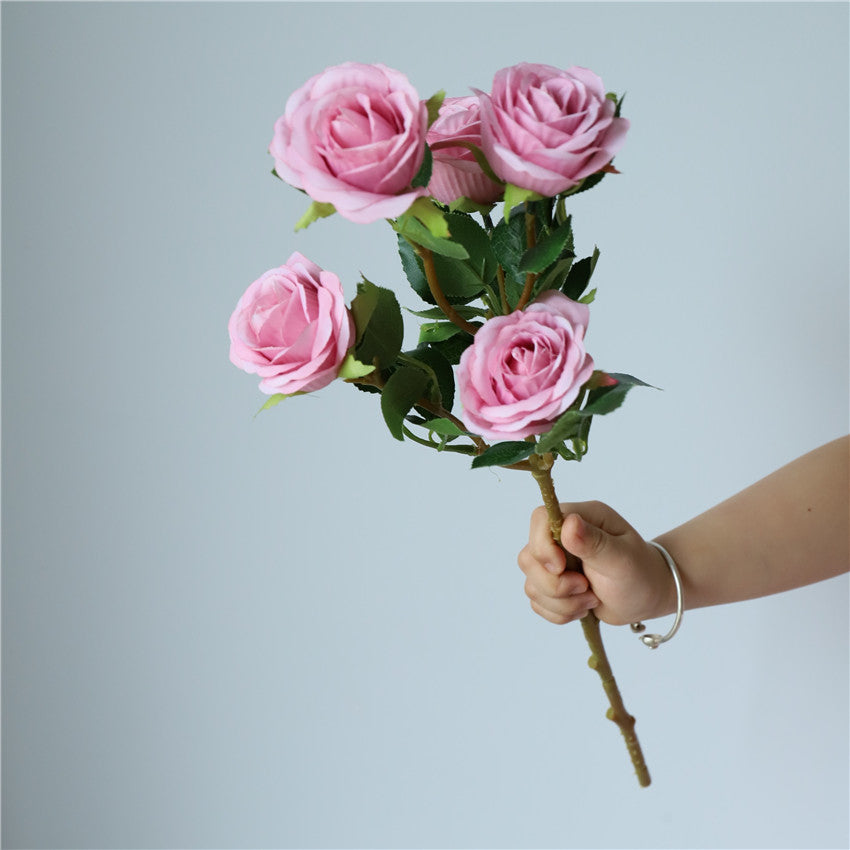 Spray Roses Silk Artificial Flowers 22 inch Tall