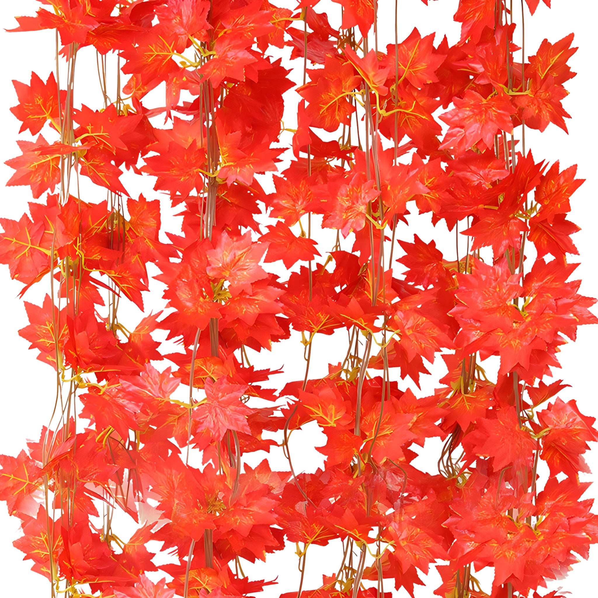 Red Maple Leaf Artificial Garland Wall Decor