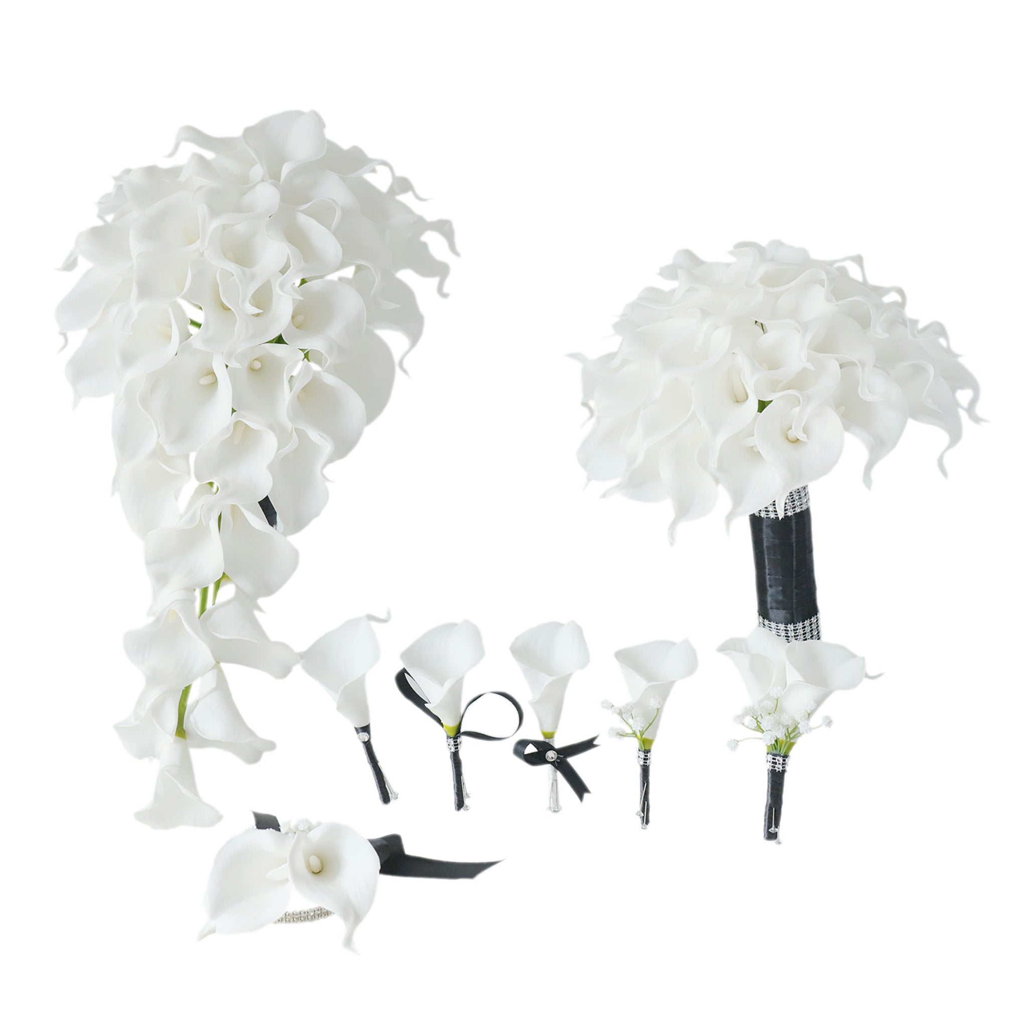 White Calla Lily Bouquets Boutonnieres Corsages