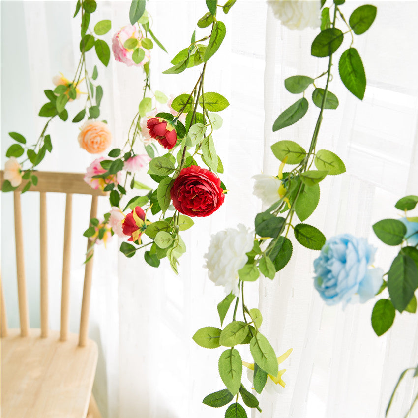 Hanging Flower Vines Silk Peony Flower Garland