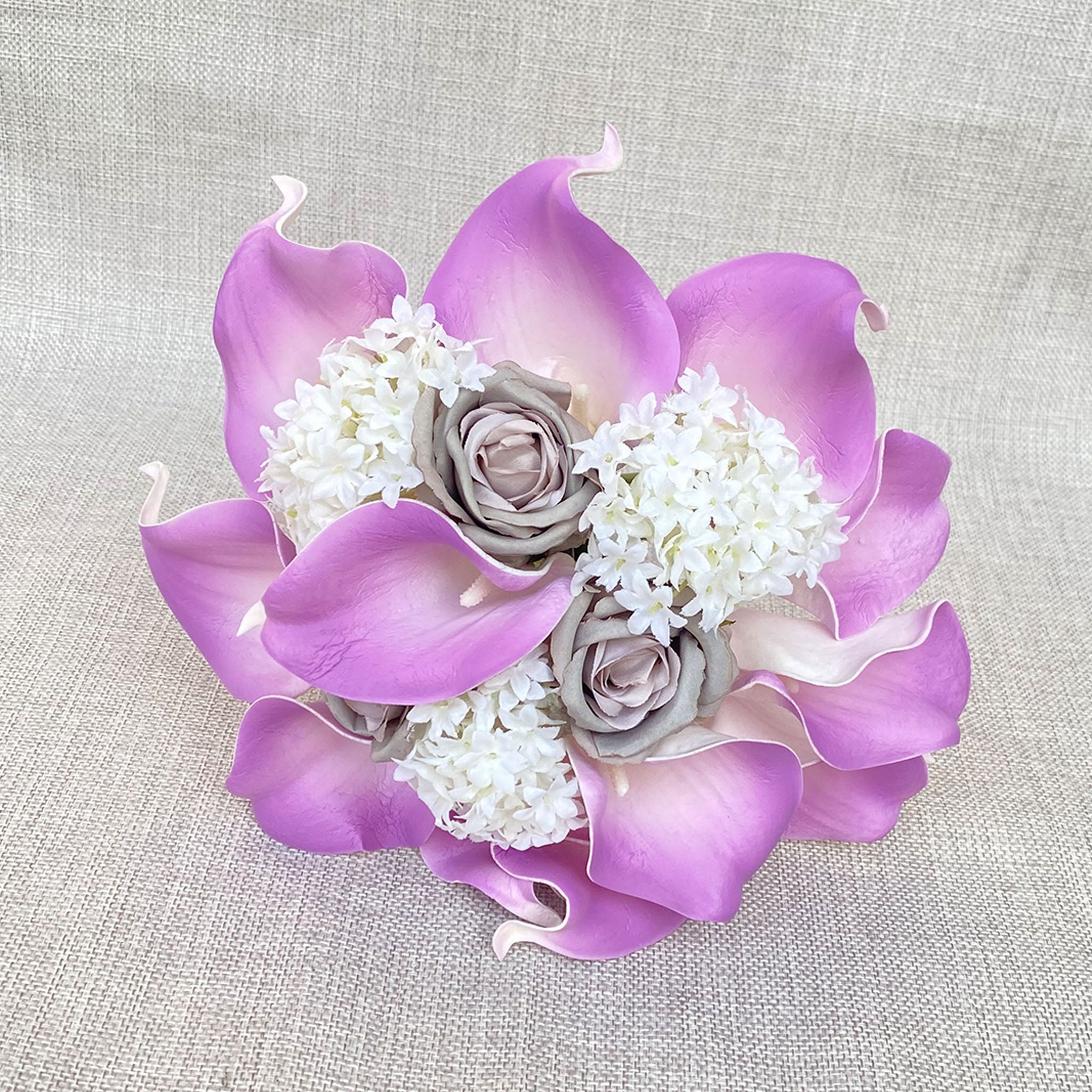 Lavender Bridal Calla Lily Bouquet Set