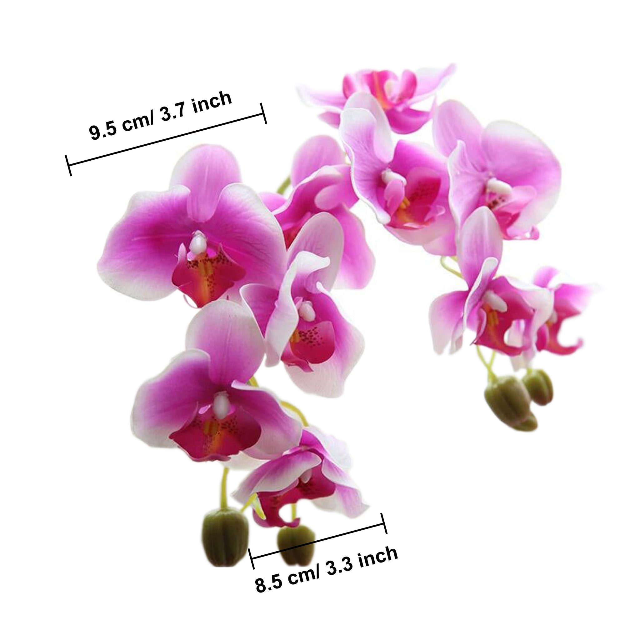 Fake Orchids Flowers White Purple Yellow Fuchsia