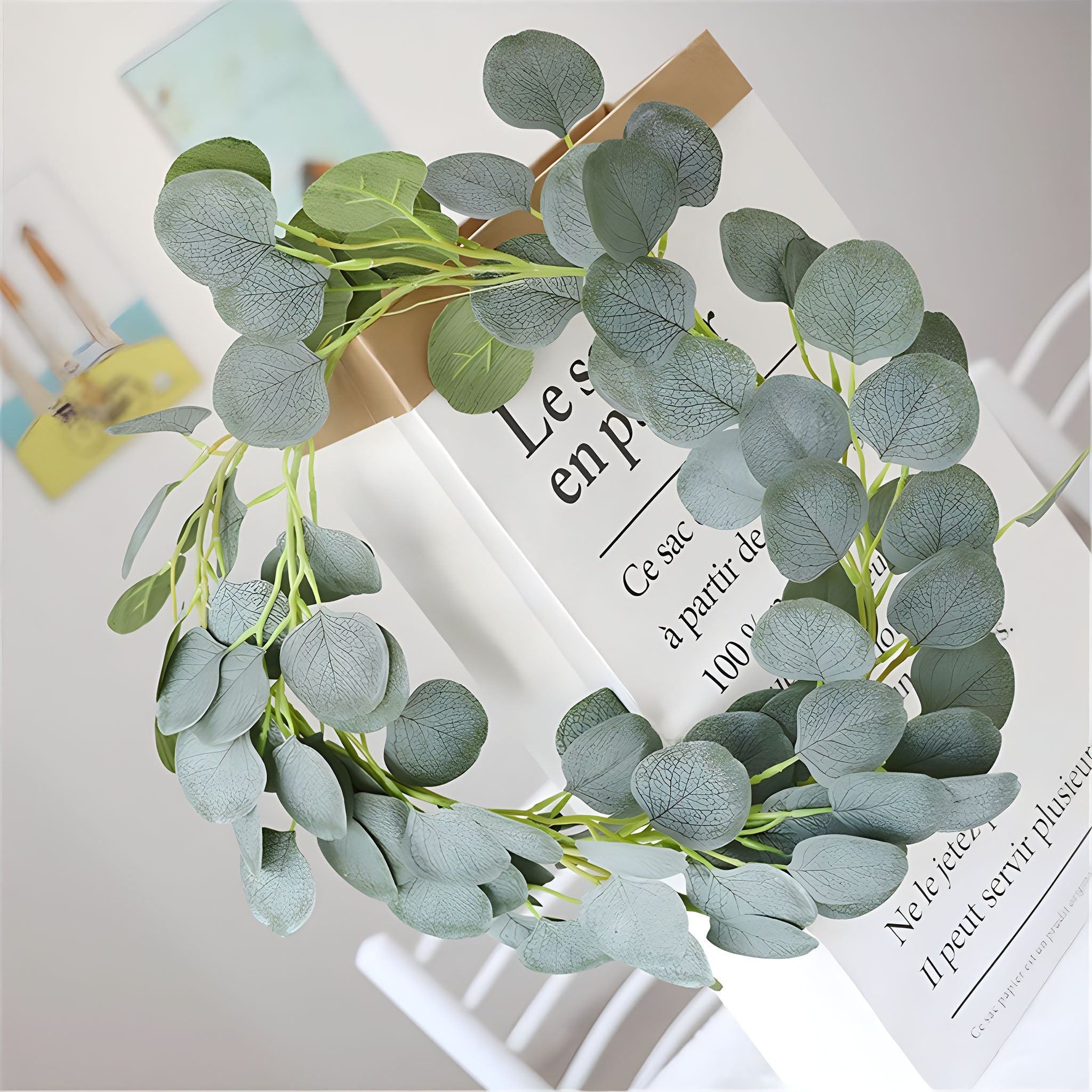 Faux Eucalyptus Hanging Plant Leaf Garland