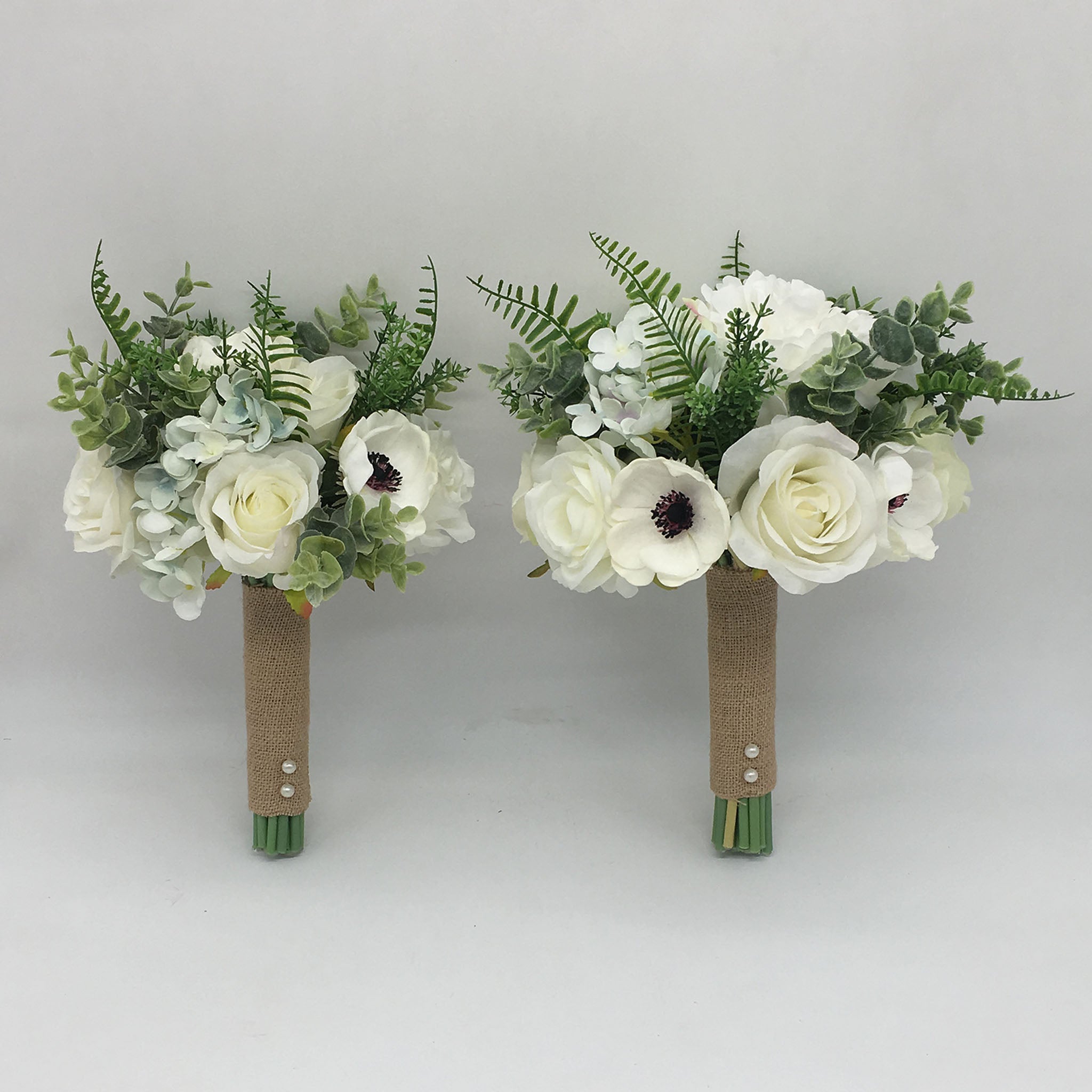 Rustic Wedding Bouquet Silk Peonies