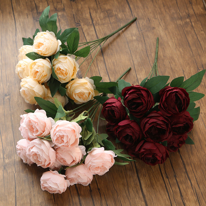 Silk Peony Flower Branches for Flower Arrangements
