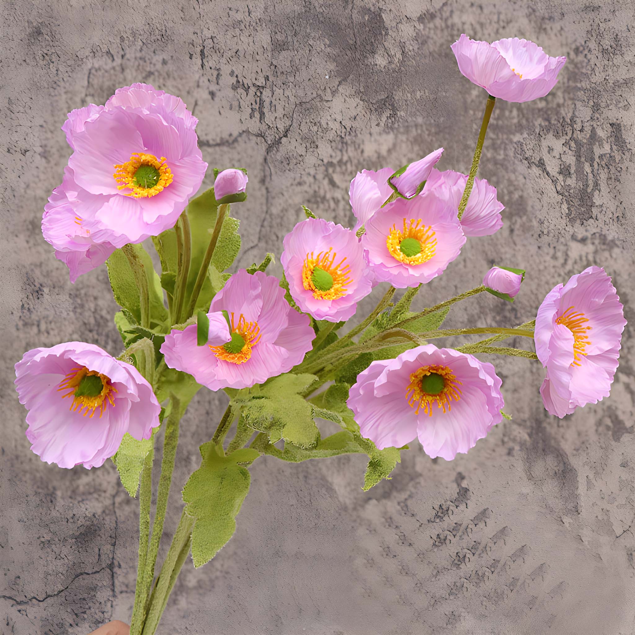 Artificial Poppy Flowers Silk Spray Poppies
