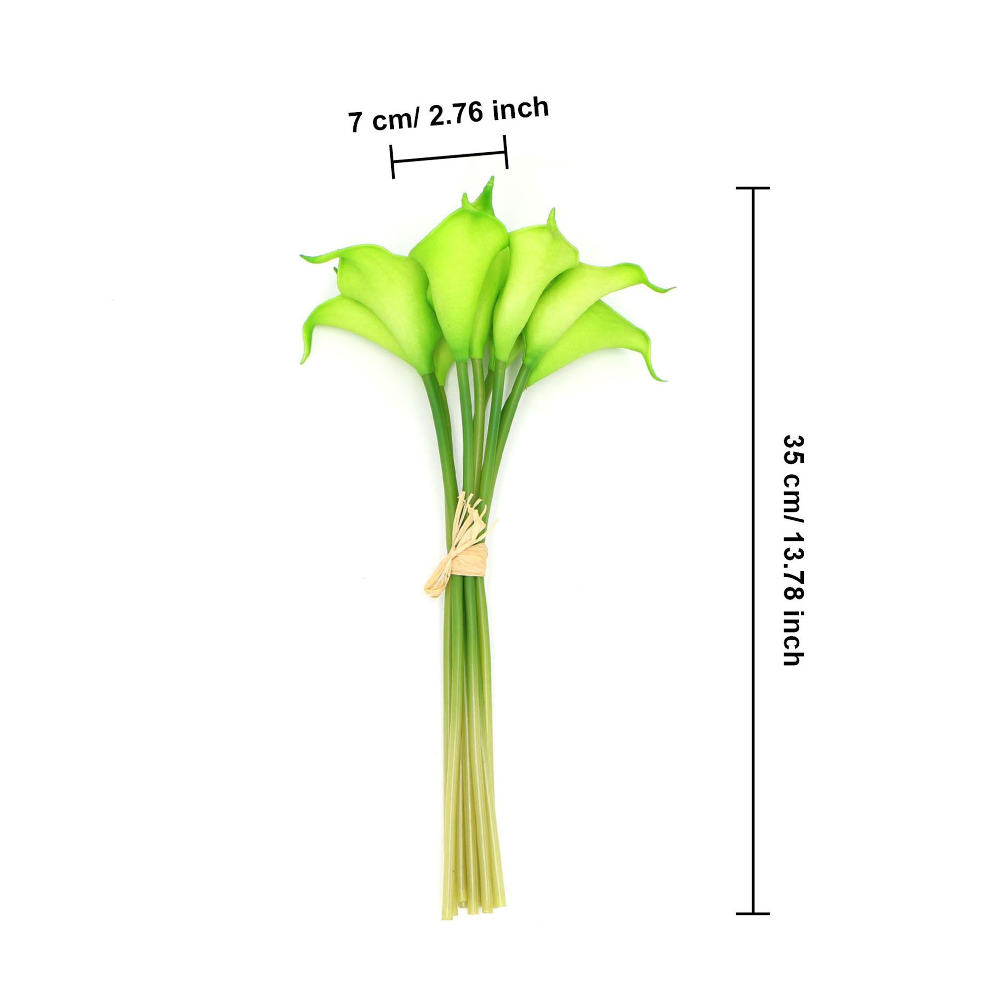 Lime Green Calla Lily Bouquet Real Touch Flowers for Corsages DIY