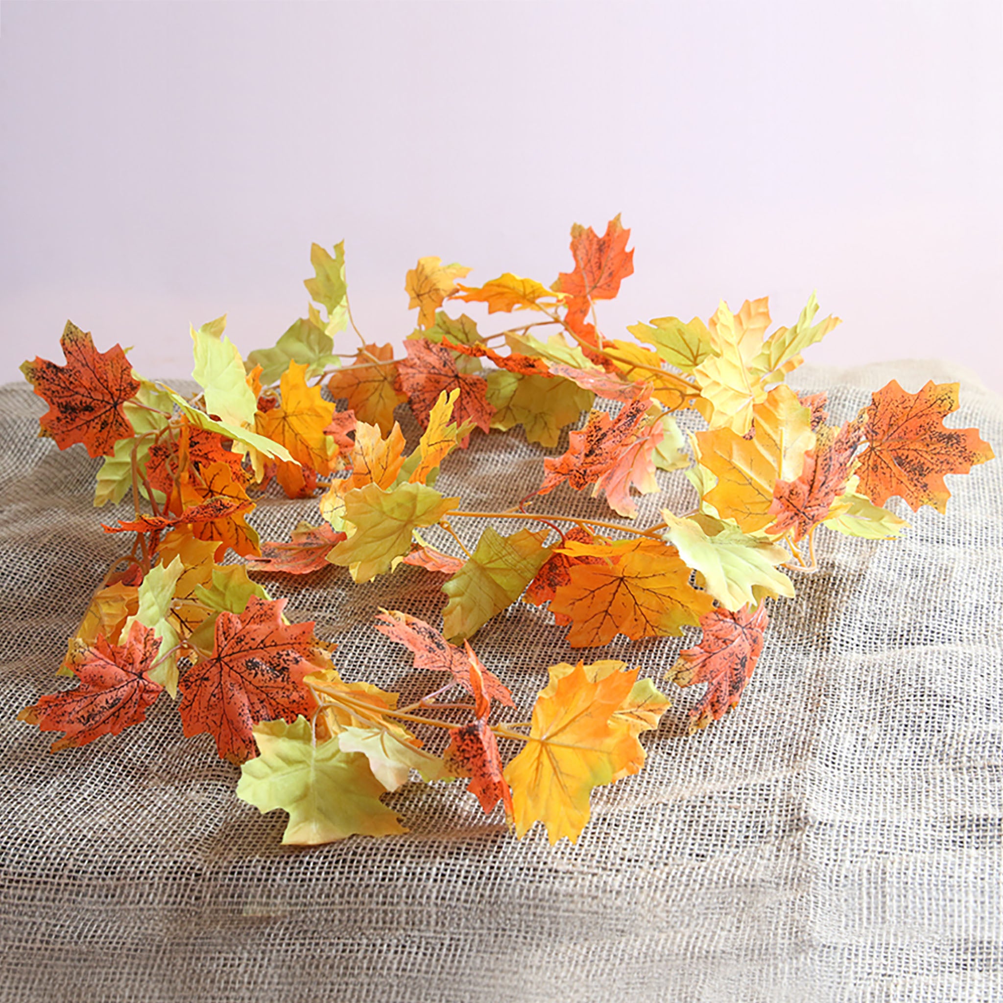 Artificial Fall Maple Leaf Garland for Home Decor