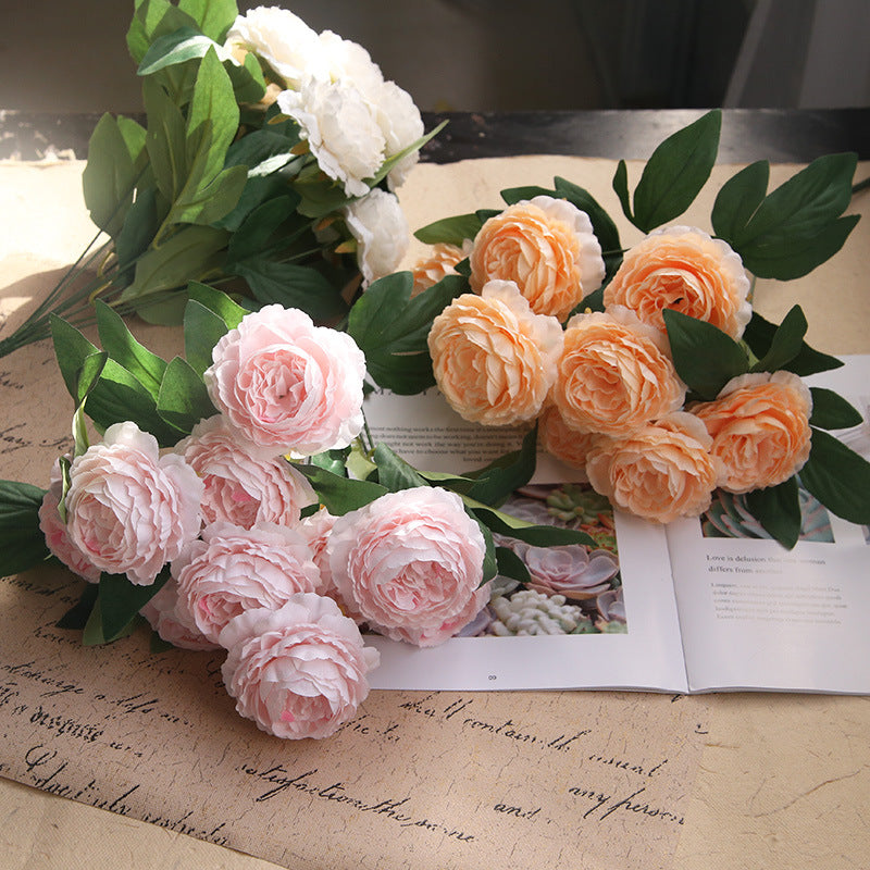 Silk Flower Arrangement Artificial Ranunculus Bunch