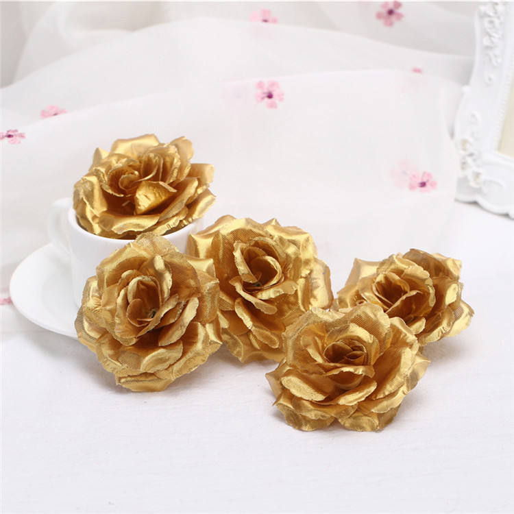 Wholesale Silk Flower Heads Artificial Roses 3 inch 100 Flowers For Flower Ball DIY