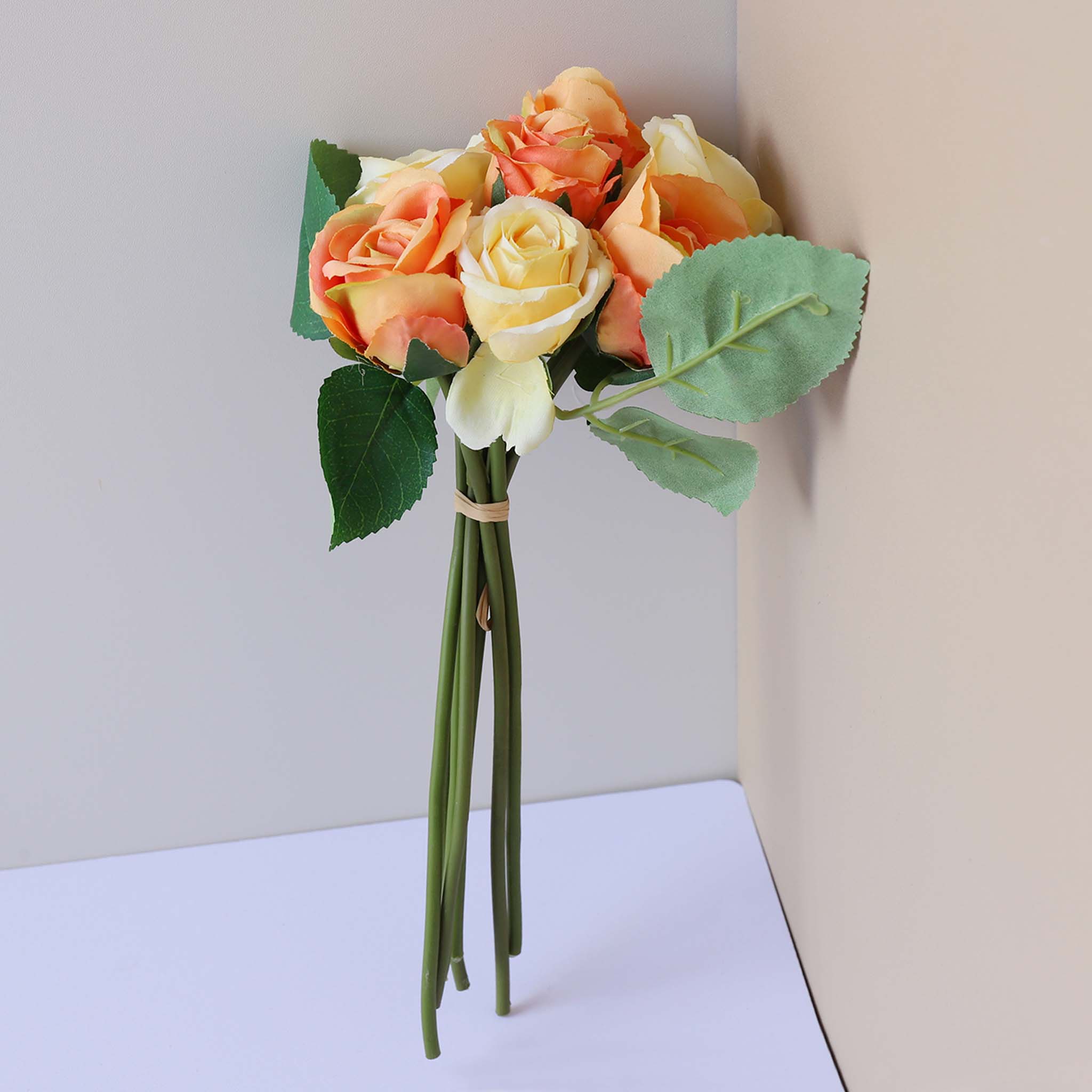Fall Wedding Flowers Silk Rose Bouquet Vintage Colors For diy Crafts Gray Blue Bouquet
