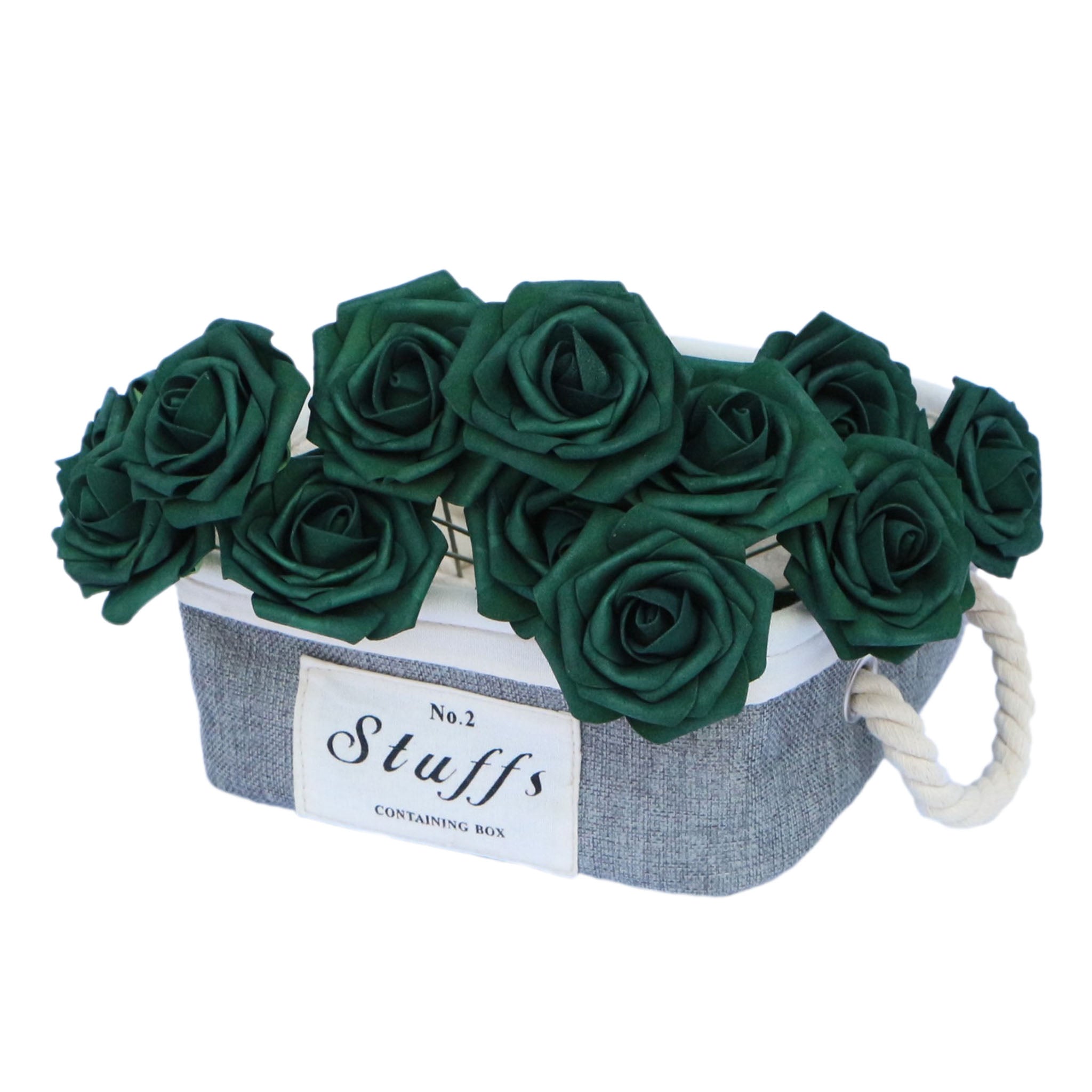 Emerald Artificial Roses 50 Hunter Green Wedding Flowers