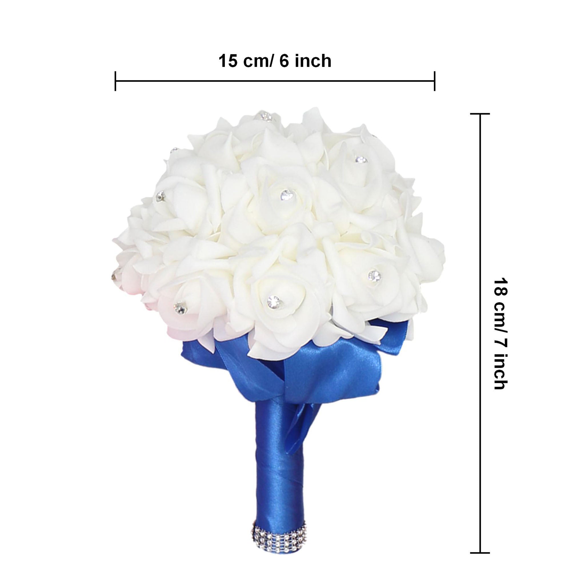 Small Bouquet for Bridesmaids Flower Girl Artificial White Flower Bouquet
