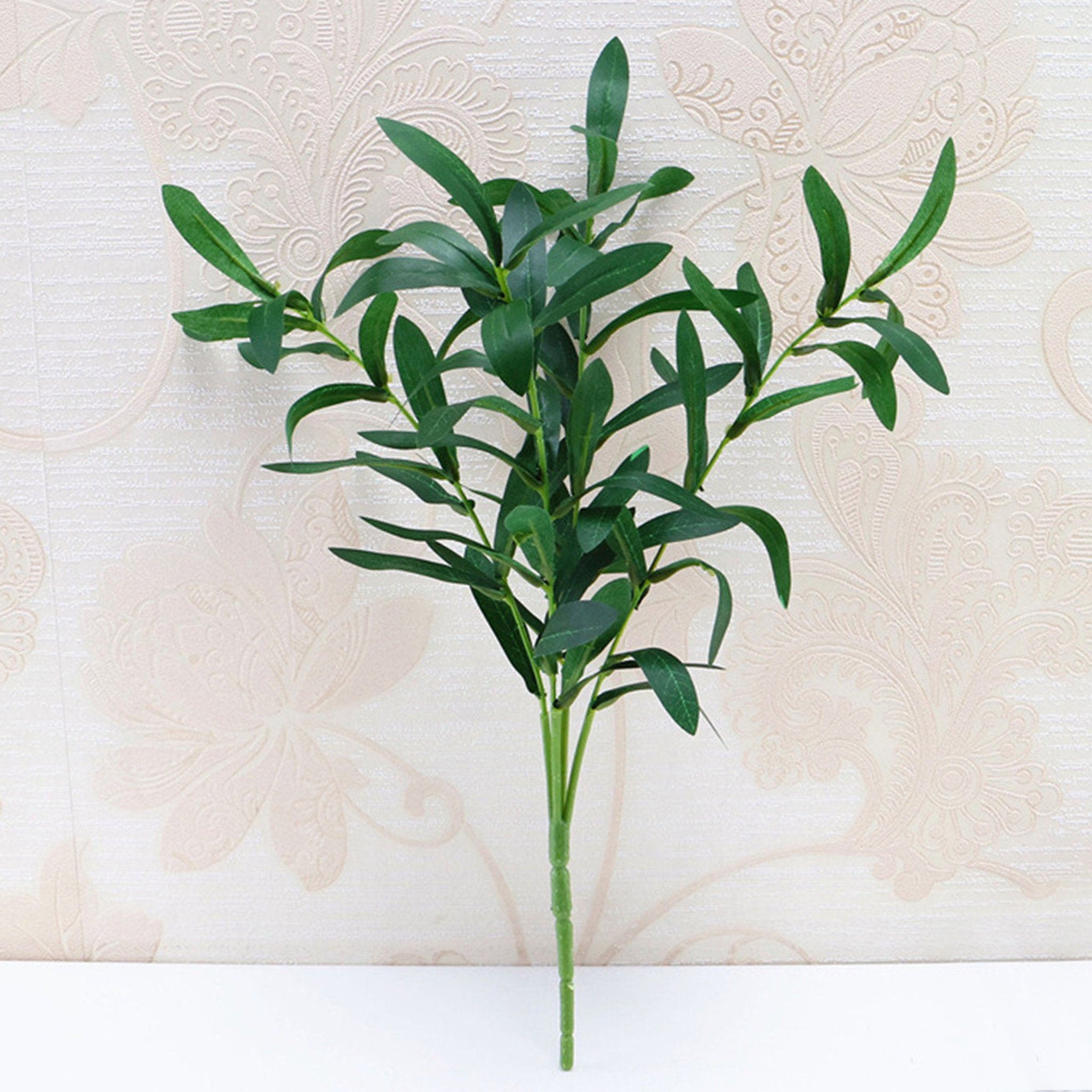 Short Stem Artificial Olive Bush Faux Greenery Leaf Garlands 10 Bunches
