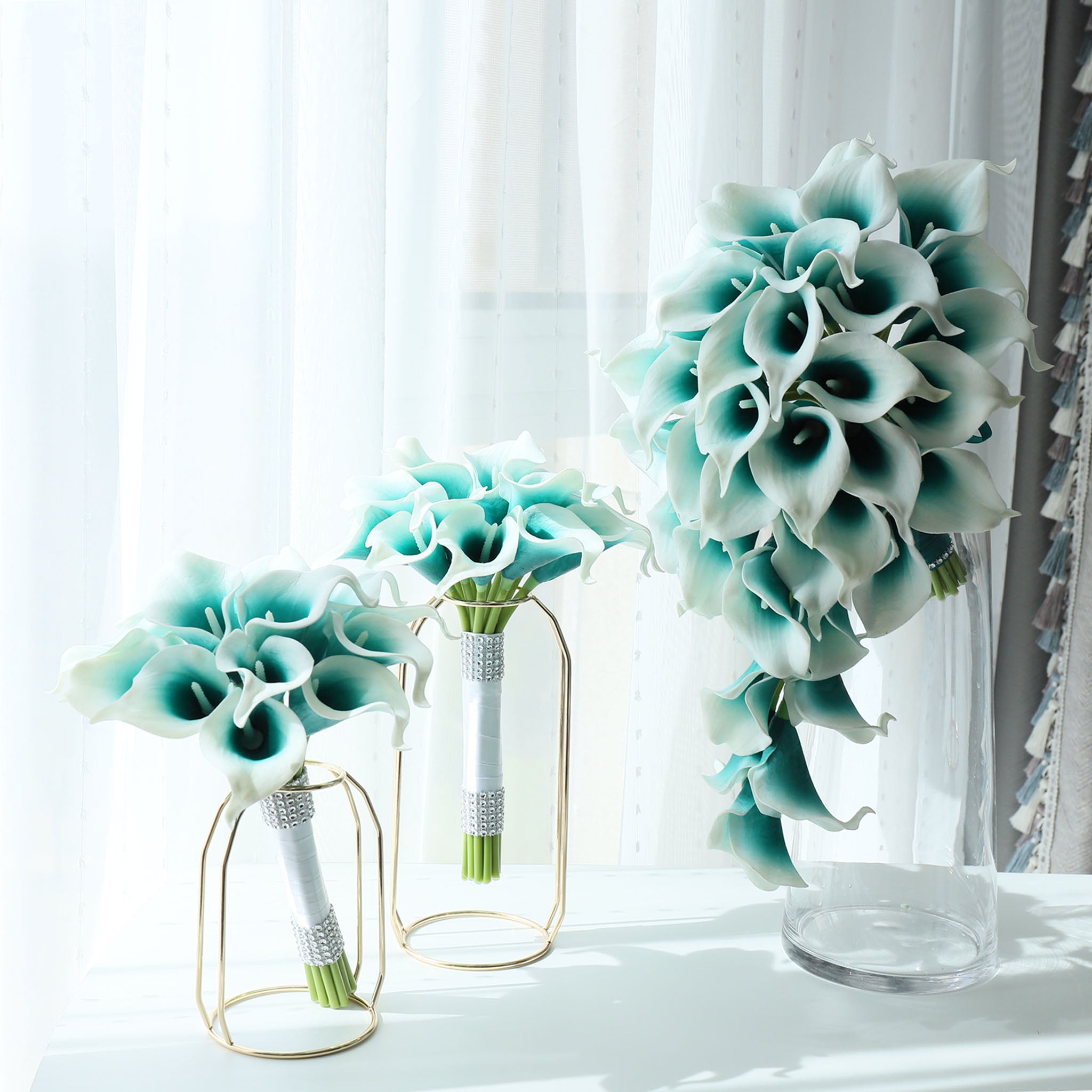 Cascade Bouquet Artificial Oasis Calla Bridal Bouquet