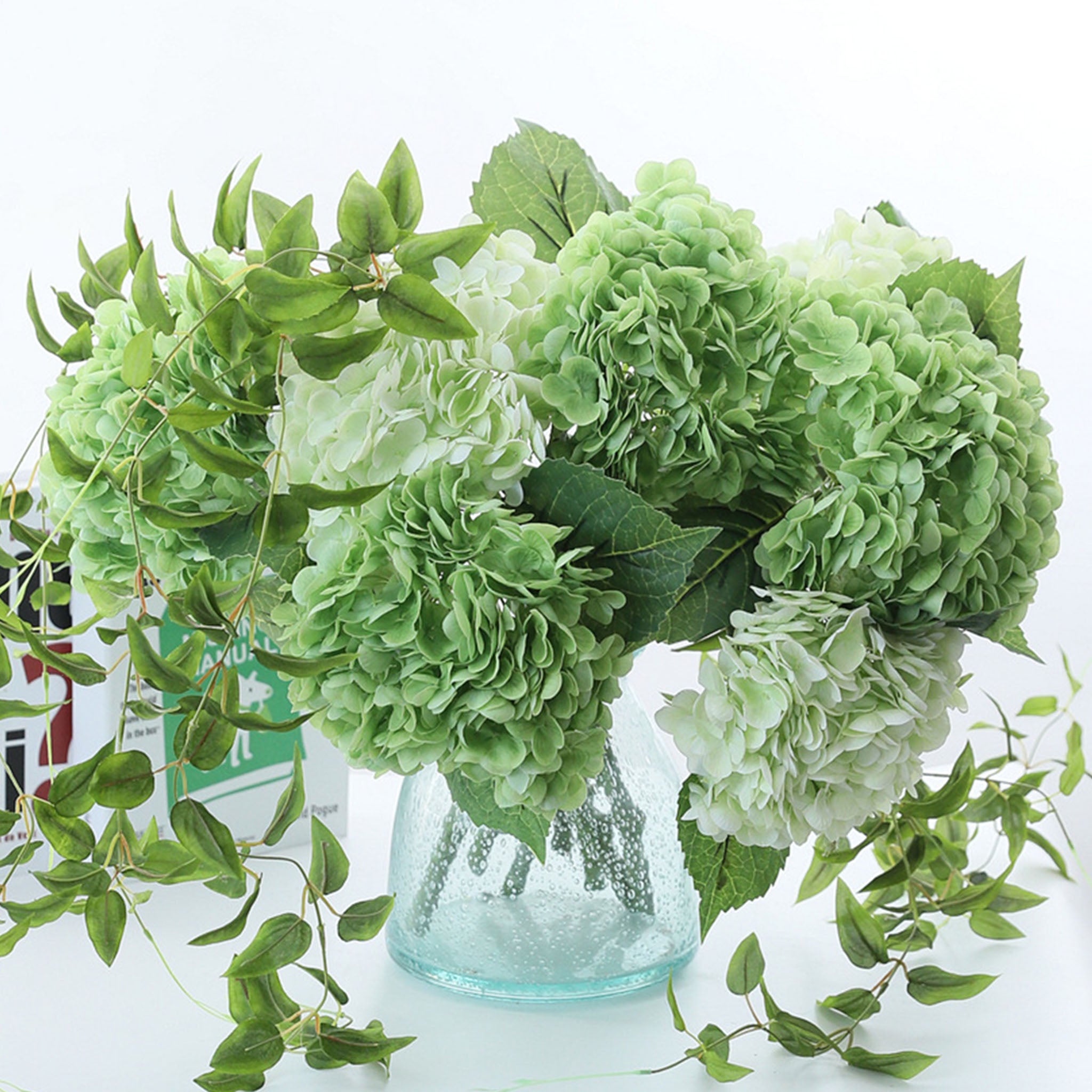 Green Hydrangea Fake Wedding Flowers
