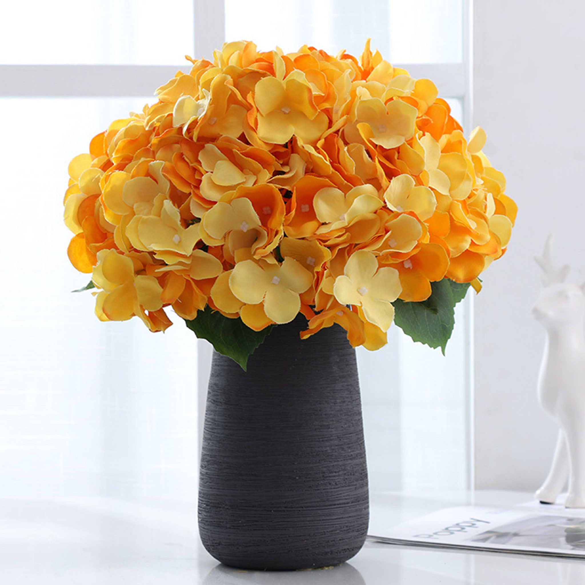 Small Artificial Hydrangea Bunch Blue White Pink Yellow